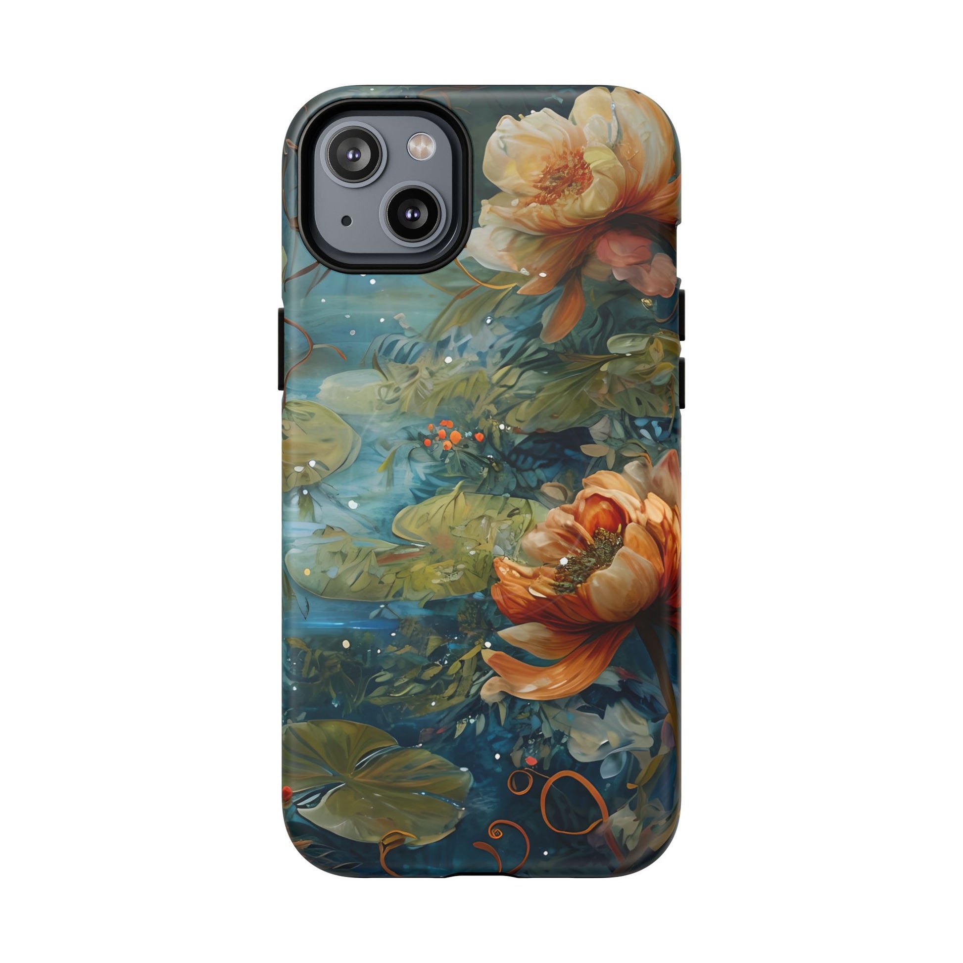 Waterlily Nocturne iPhone 14 Plus Case - Artistic Tough Cover - MagSafe Compatible - Premium Drop Protection