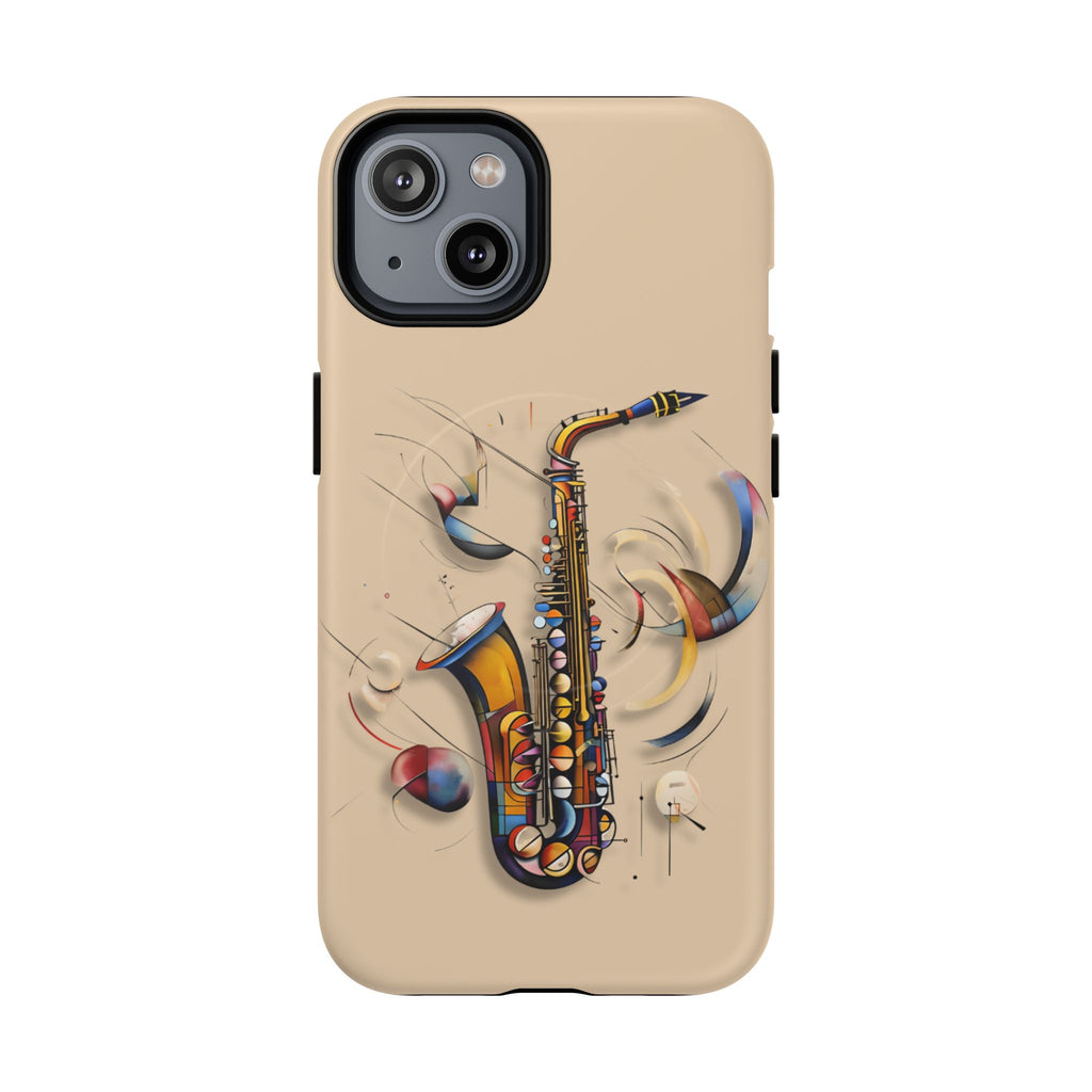 Brass Rhapsody Artistic Saxophone Music iPhone 14 MagSafe Case
