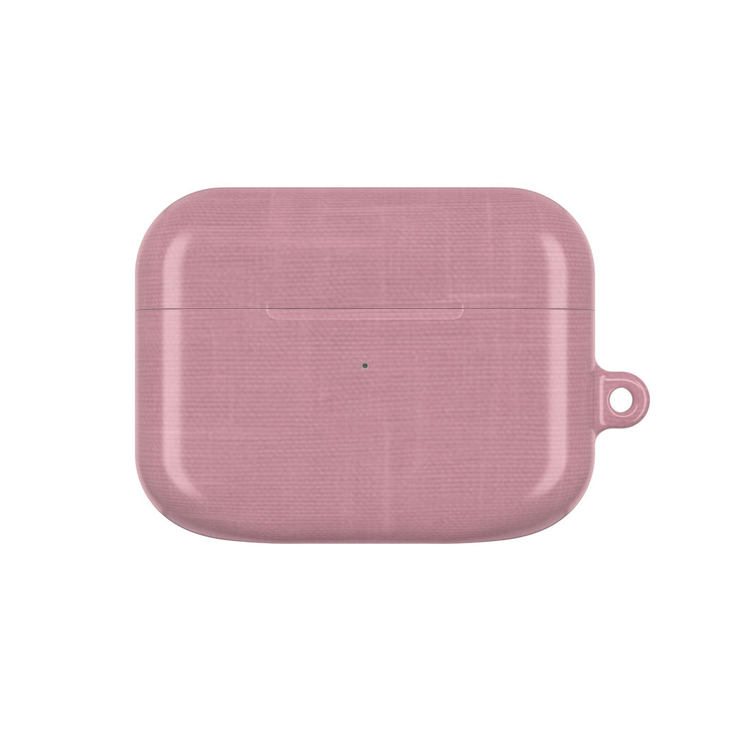 Blush Pink Linen AirPods Case - Minimalist Pink Cover for Gen 1, 2, 3, Pro Gen 1 & 2