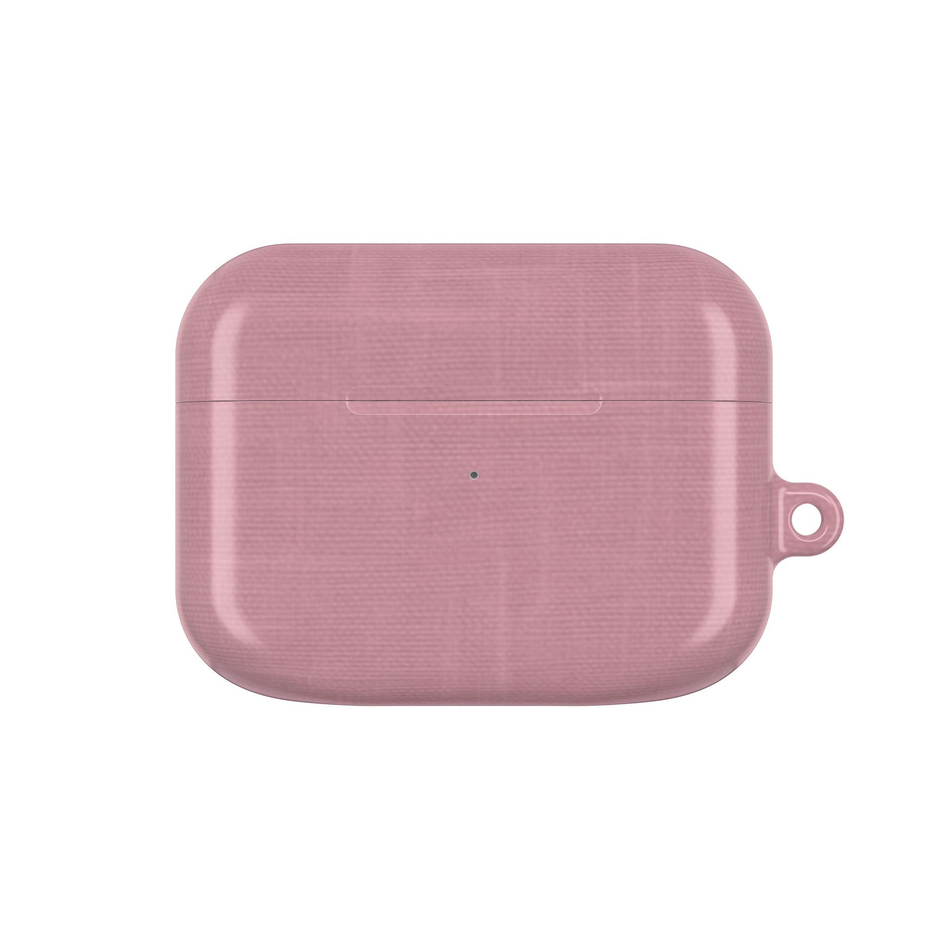 Blush Pink Linen AirPods Case - Minimalist Pink Cover for Gen 1, 2, 3, Pro Gen 1 & 2