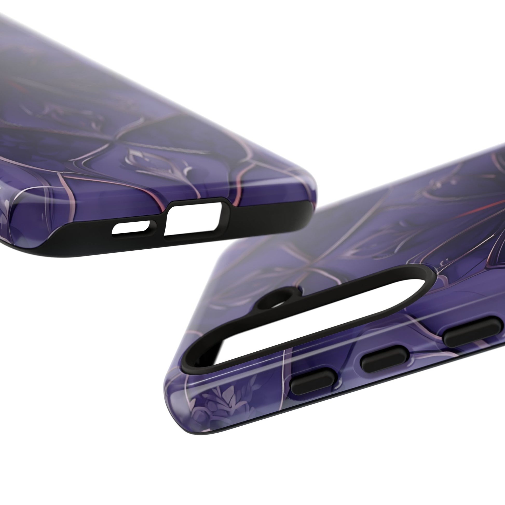 Violet Nebula - Kaleidoscope Collection Artistic Floral Burst - Samsung Galaxy S24 Plus Tough Phone Case - Bold Purple Symmetrical Design