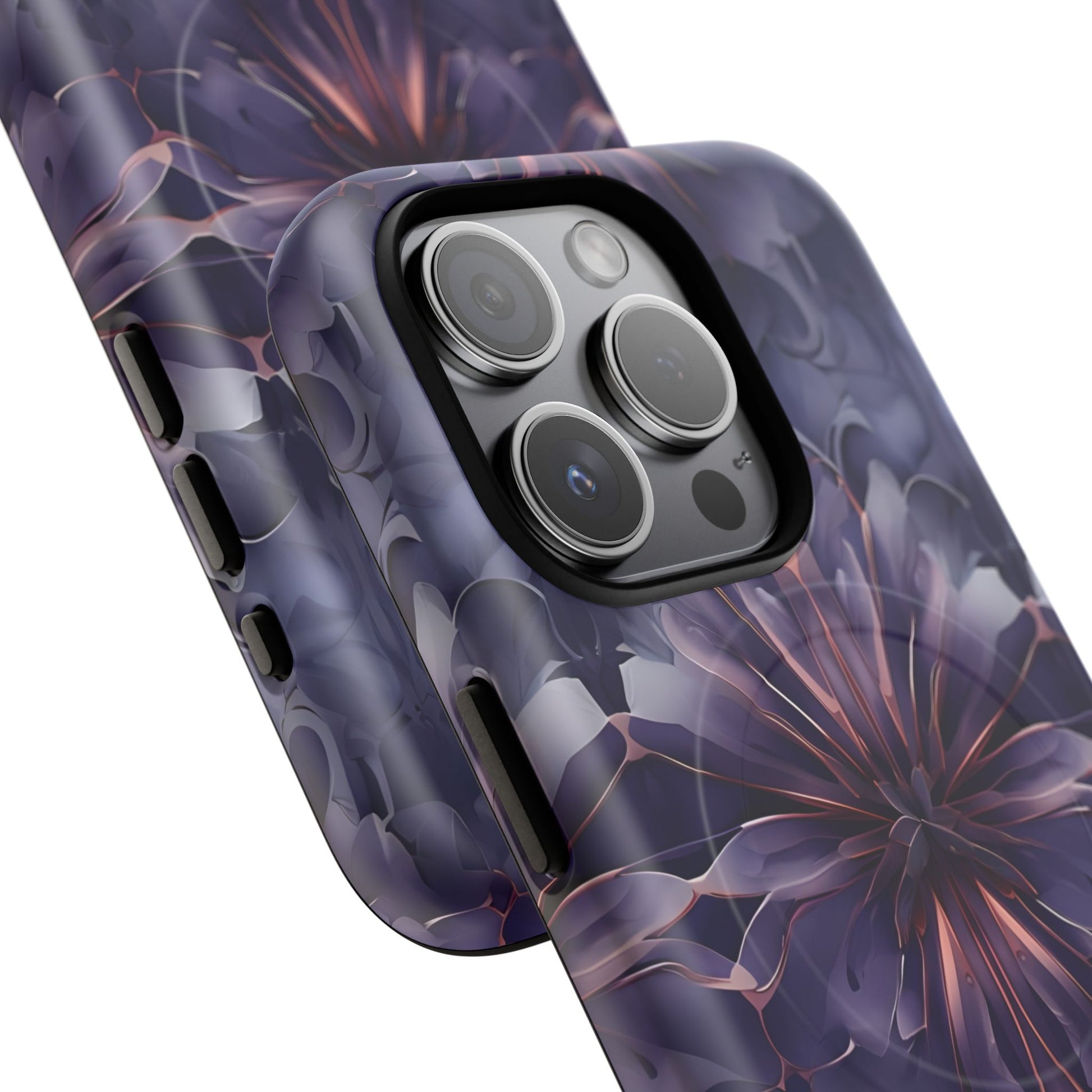 Twilight Tapestry - iPhone 15 Pro MagSafe Phone Case - Purple Kaleidoscope Design