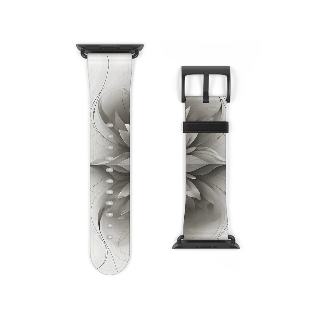 Silver Lotus Apple Watch Band Strap - Timeless Design for your Timepiece