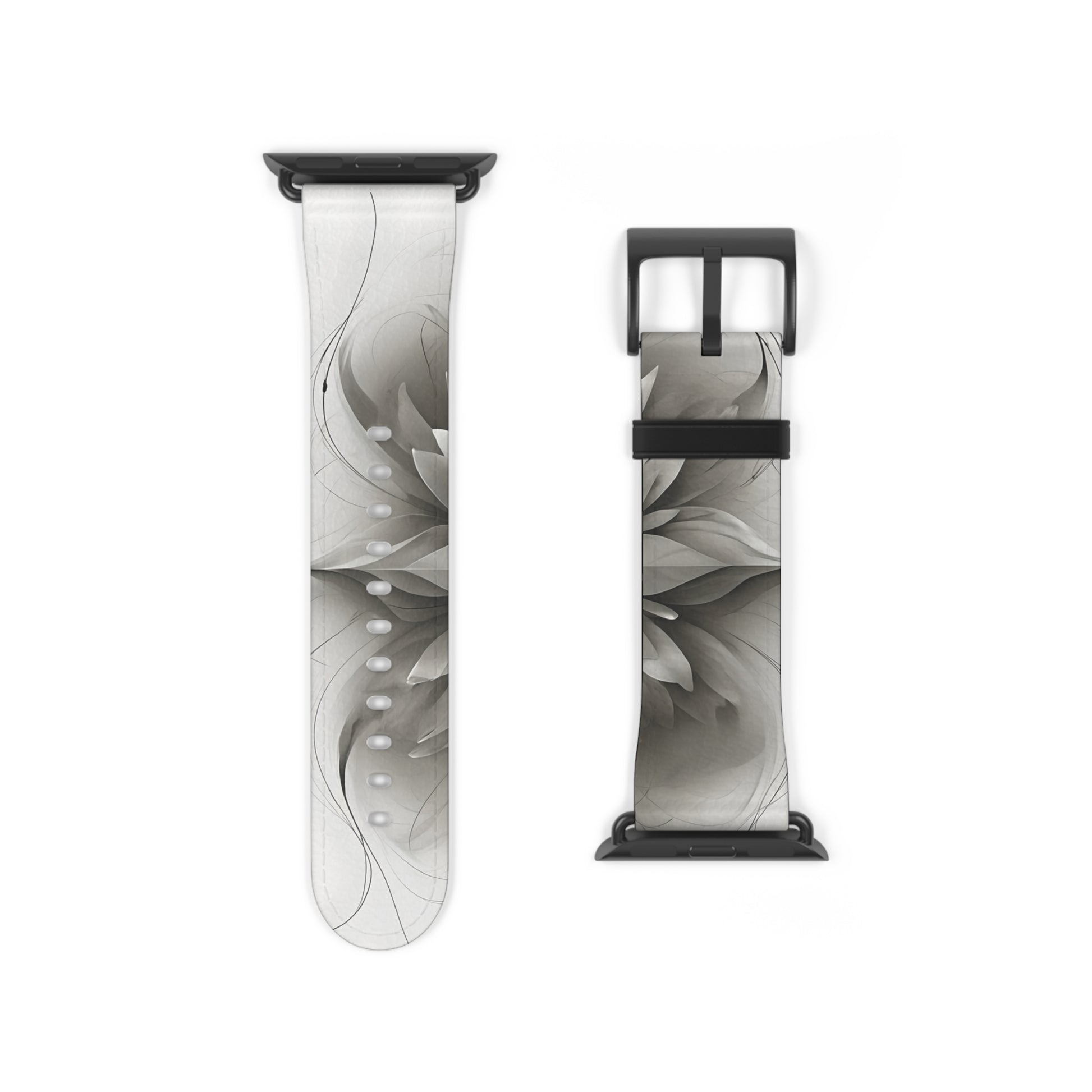 Silver Lotus Apple Watch Band Strap - Timeless Design for your Timepiece