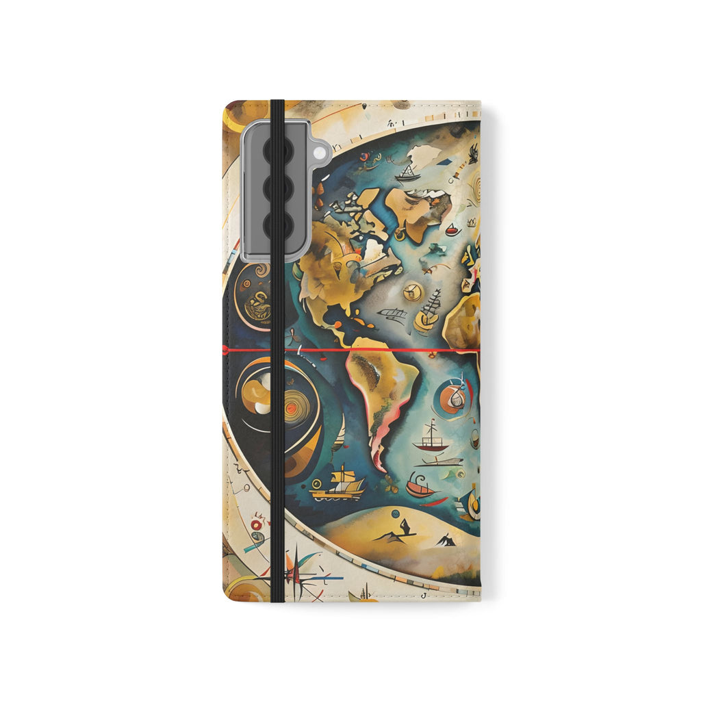 Celestial Map - Vintage-Inspired Phone Wallet Case for Samsung Galaxy S21 Plus