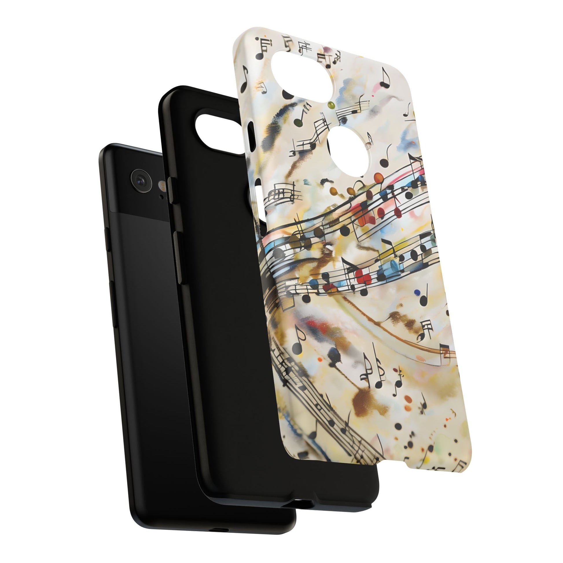 Melodic Flow Abstract Music Notes Tough Case for Google Pixel 2XL - Shockproof Phone Cover