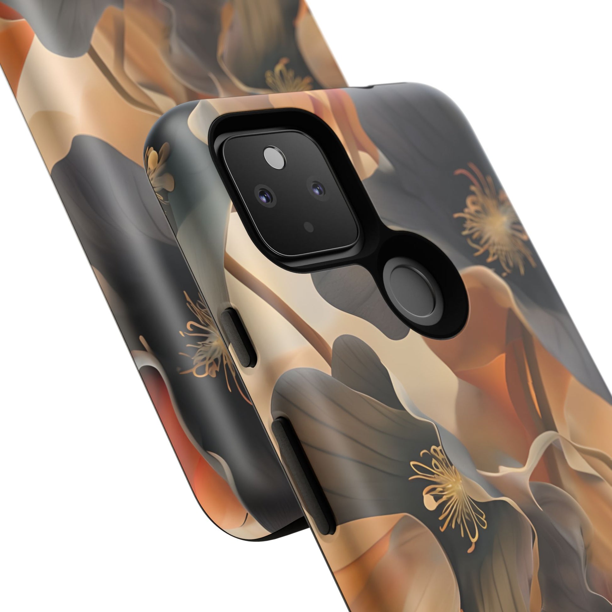 Autumn Ember - Moody Floral Art Google Pixel 4a 5G Tough Phone Case - Warm Earthy Botanical Design