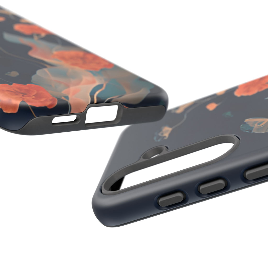 Lotus Reverie - Elegant Artistic Floral Samsung Galaxy S25 Tough Phone Case - Painterly Lotus Blossom Design