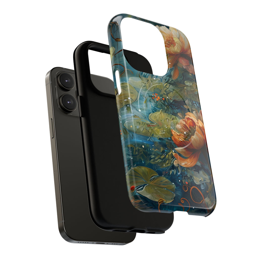 Waterlily Nocturne iPhone 14 Pro Case - Artistic Tough Cover - MagSafe Compatible - Premium Drop Protection