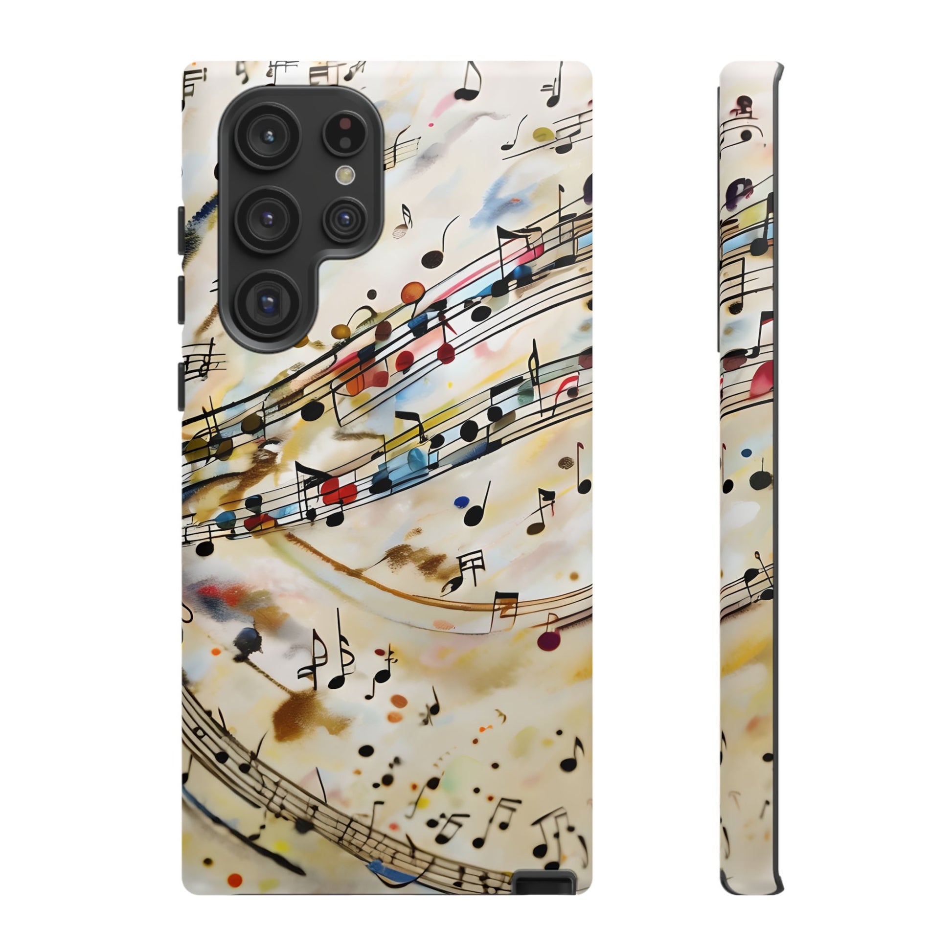 Melodic Flow Abstract Music Notes Tough Case for Samsung Galaxy S22 Ultra - Premium Shockproof Designer Phone Cover