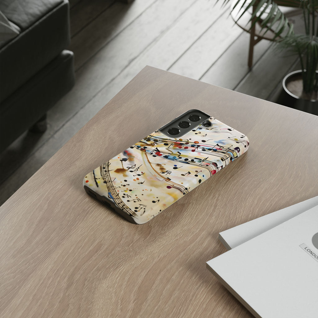 Melodic Flow Abstract Music Notes Tough Case for Samsung Galaxy S22- Premium Shockproof Designer Phone Cover