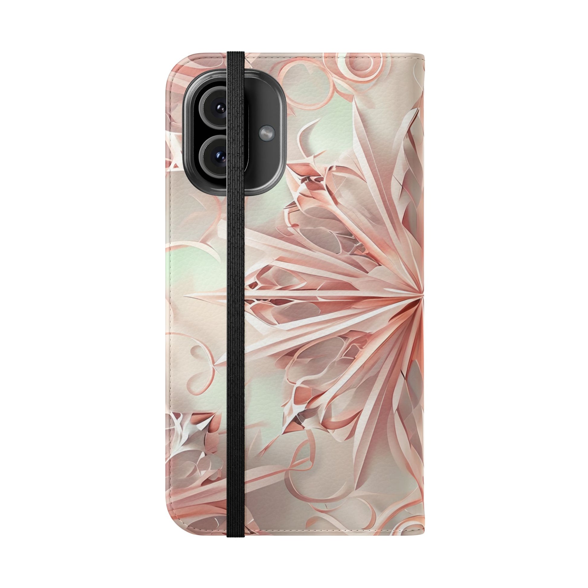 Blush Frost - Abstract Wallet Phone Case for iPhone 16 Plus