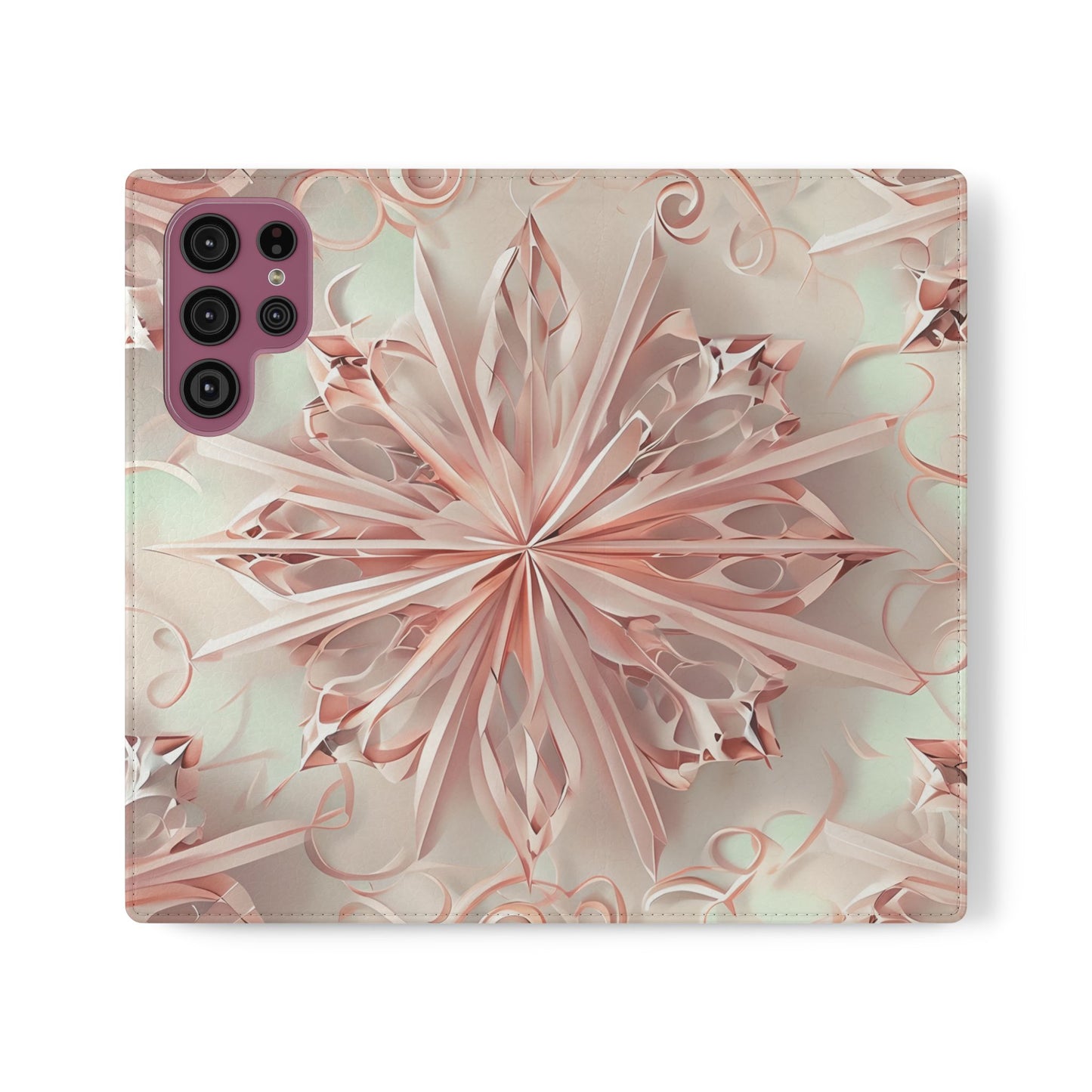 Blush Frost - Abstract Wallet Phone Case for Samsung Galaxy