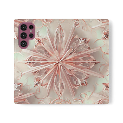Blush Frost - Abstract Wallet Phone Case for Samsung Galaxy