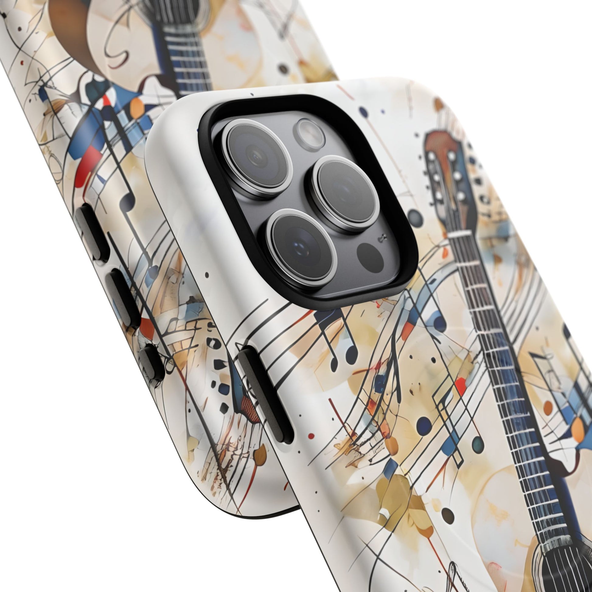 Strum and Flow Acoustic Guitar Art iPhone 15 Pro Max MagSafe Case