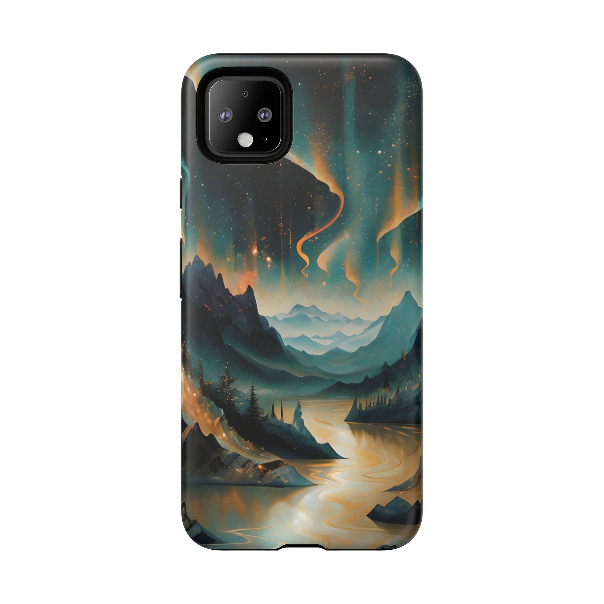Aurora Dreamscape Tough Case for Google Pixel 4 XL - Northern Lights Artistic Shockproof Cover, Elegant Protective Phone Case