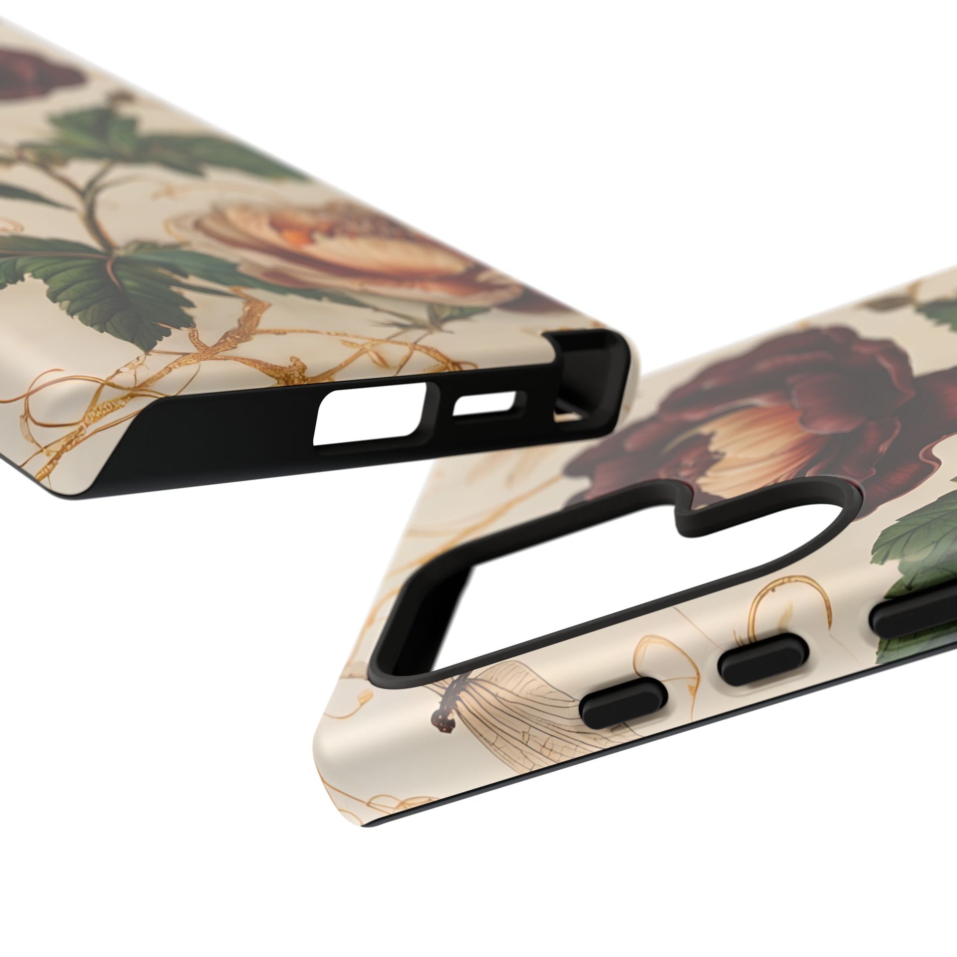 Vintage Burgundy Rose - Elegant Floral Samsung Galaxy S24 Ultra Phone Case - Classic Painterly Rose Design