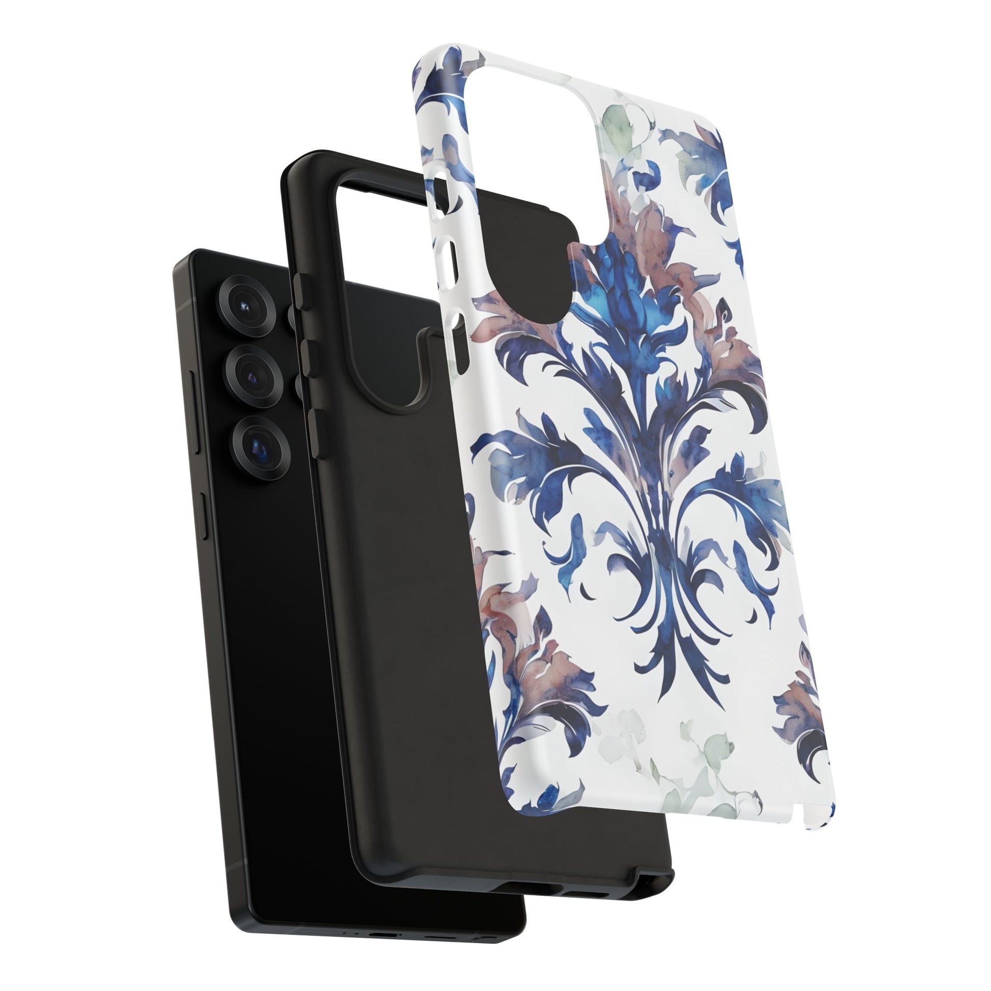 Delft Reverie - Elegant Blue & White Samsung S25 Ultra Tough Phone Case - Dutch Delftware-Inspired Floral Design