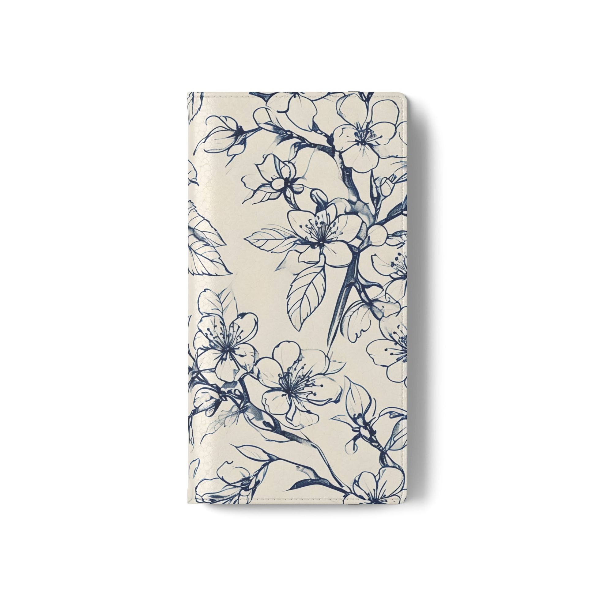 Blossom Sketch - Minimalist Floral Flip Phone Case for Samsung Galaxy S22 Ultra