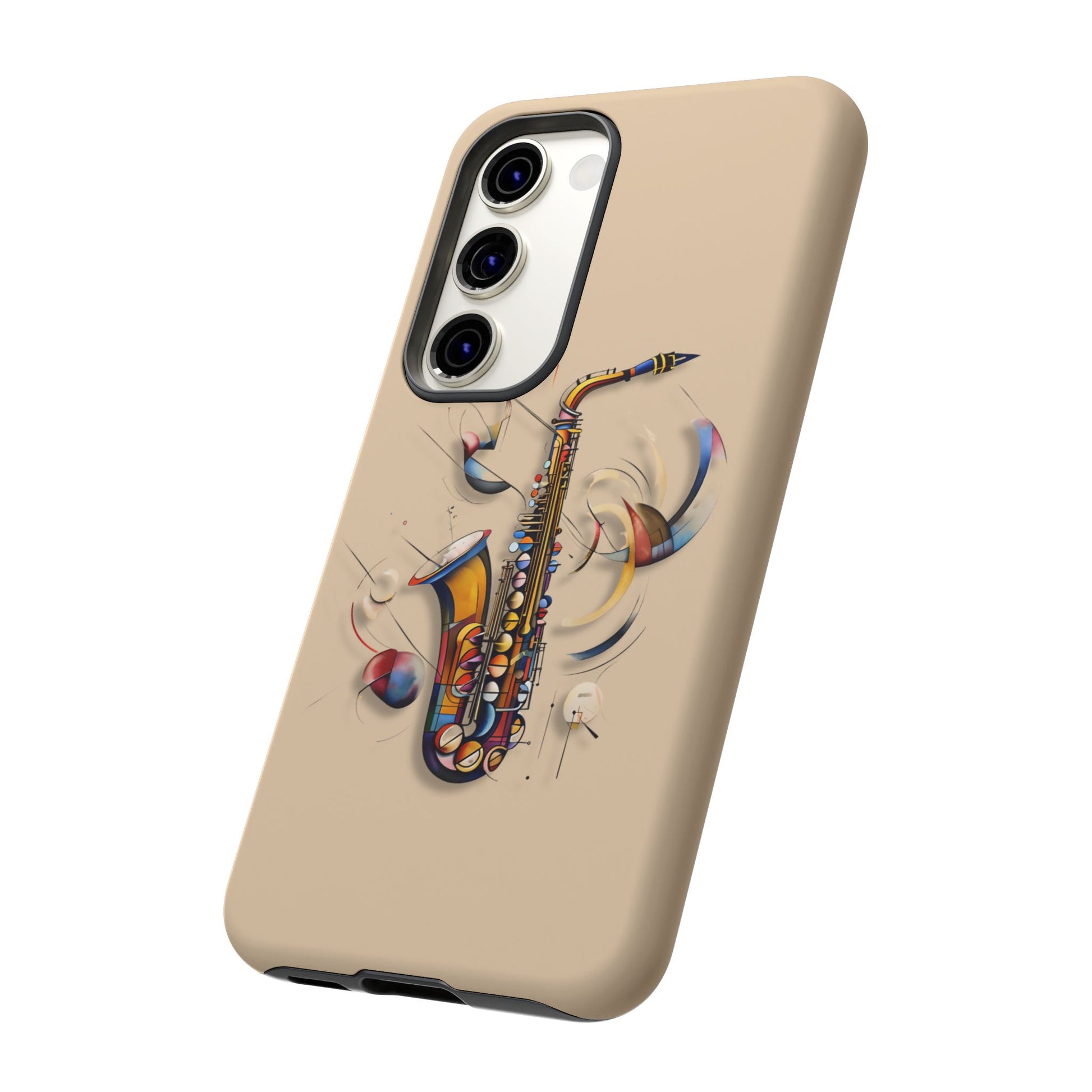 Brass Rhapsody Artistic Saxophone Music Tough Case for Samsung Galaxy S23 - Shockproof Phone Cover