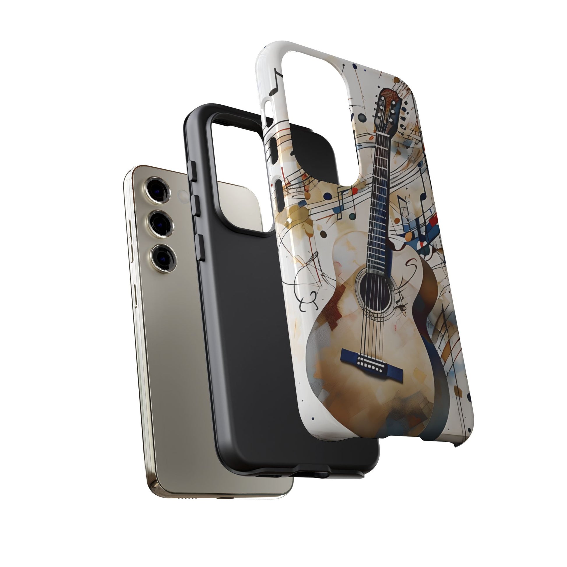 Strum and Flow Acoustic Guitar Art Tough Case for Samsung Galaxy S23 - Shockproof Phone Cover