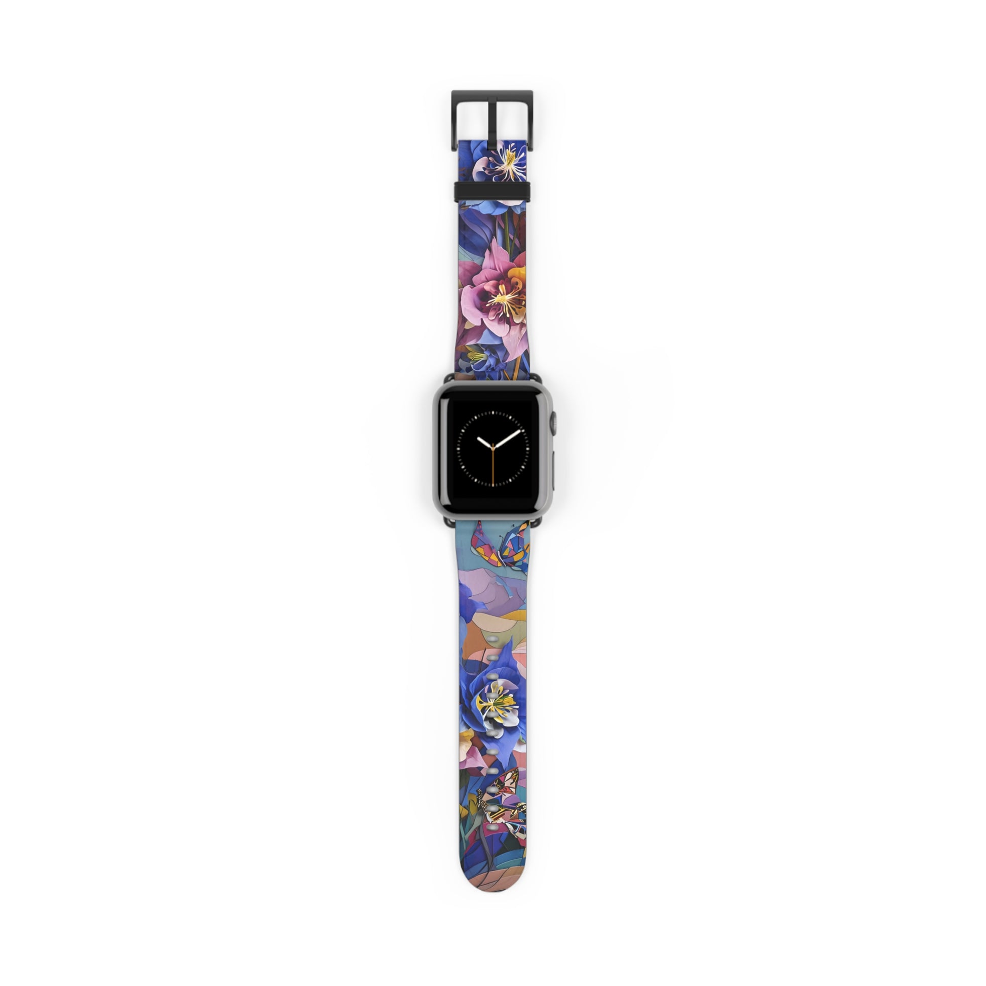 Blue Columbine Carnivale Apple Watch Band Strap - Colorful, Whimsical design