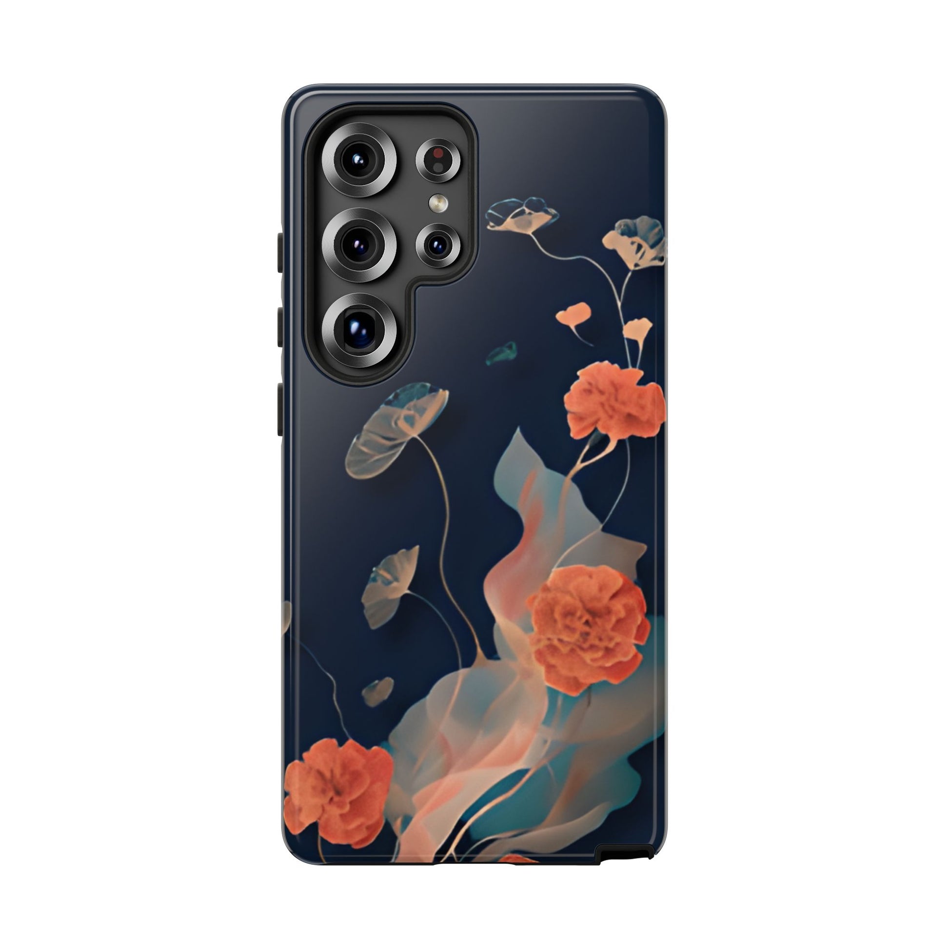 Lotus Reverie - Elegant Artistic Floral Samsung Galaxy S25 Ultra Tough Phone Case - Painterly Lotus Blossom Design