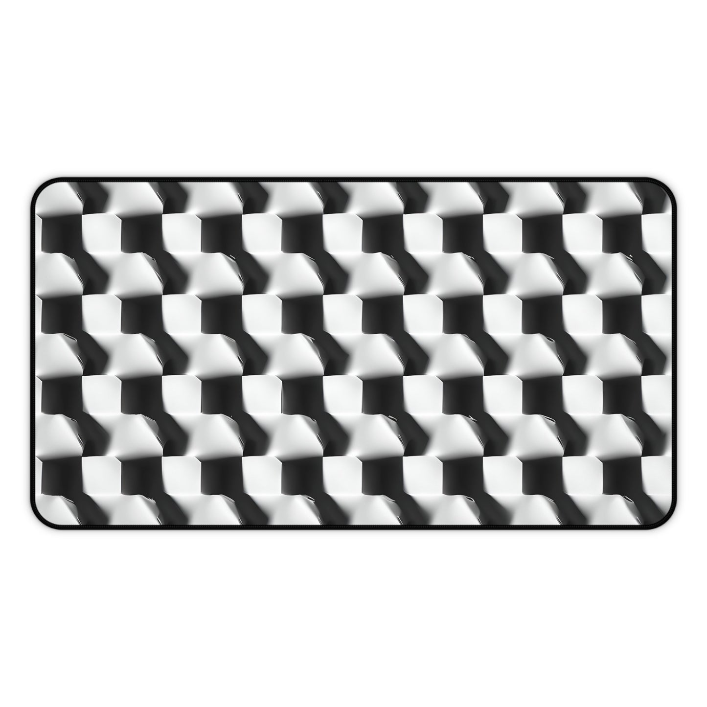 Monochrome Grid Desk Mat - Premium Office Desk Pad, 3 Sizes Available, Artistic Workspace Protection