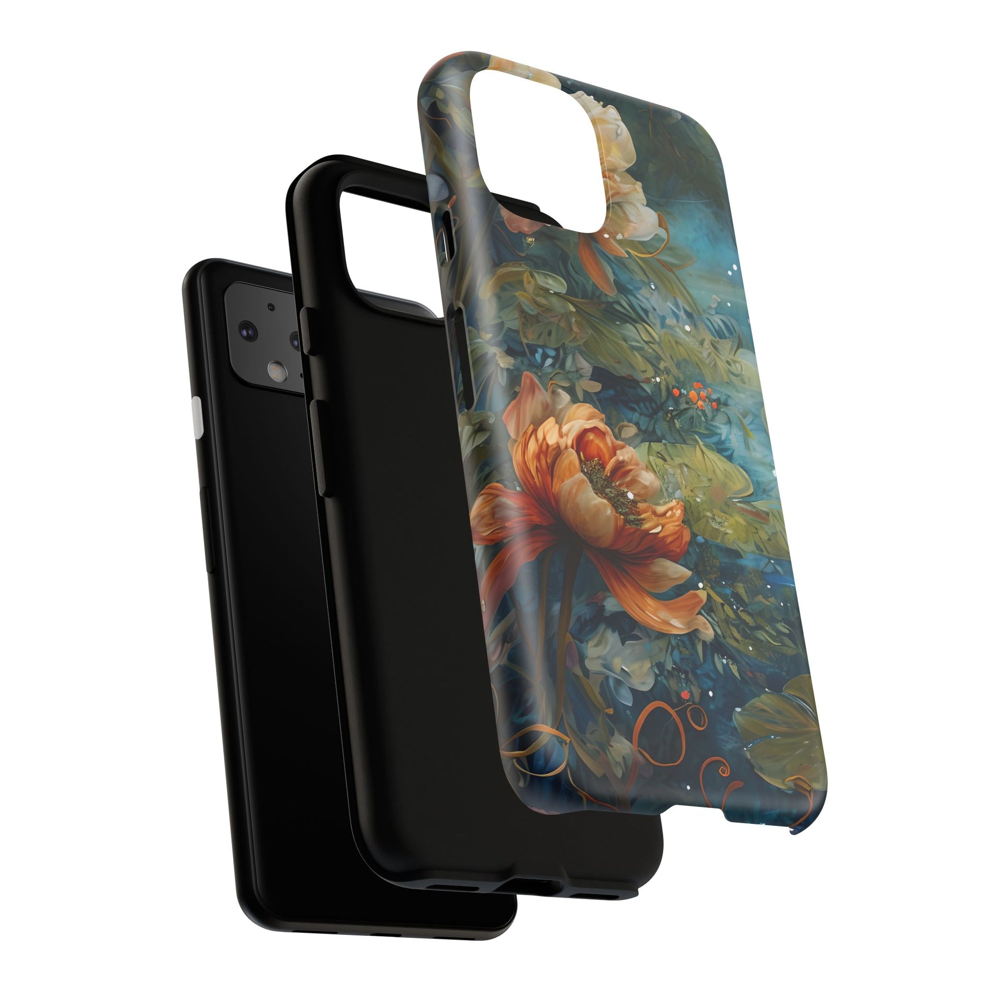 Waterlily Nocturne Tough Case for Google Pixel 4 - Premium Artistic Shockproof Cover, Elegant Protective Phone Case