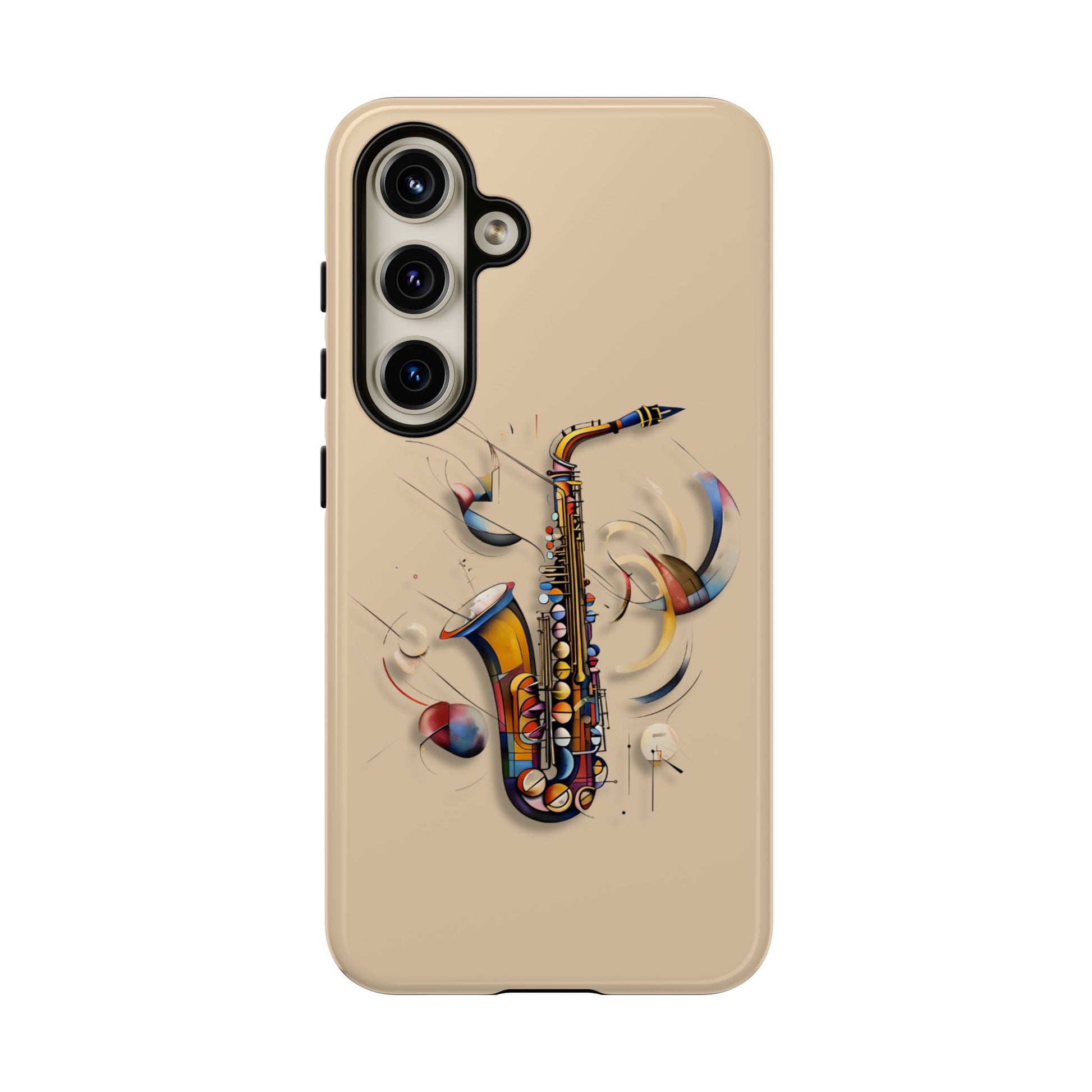 Brass Rhapsody Artistic Saxophone Music Tough Case for Samsung Galaxy S24 - Shockproof Phone Cover
