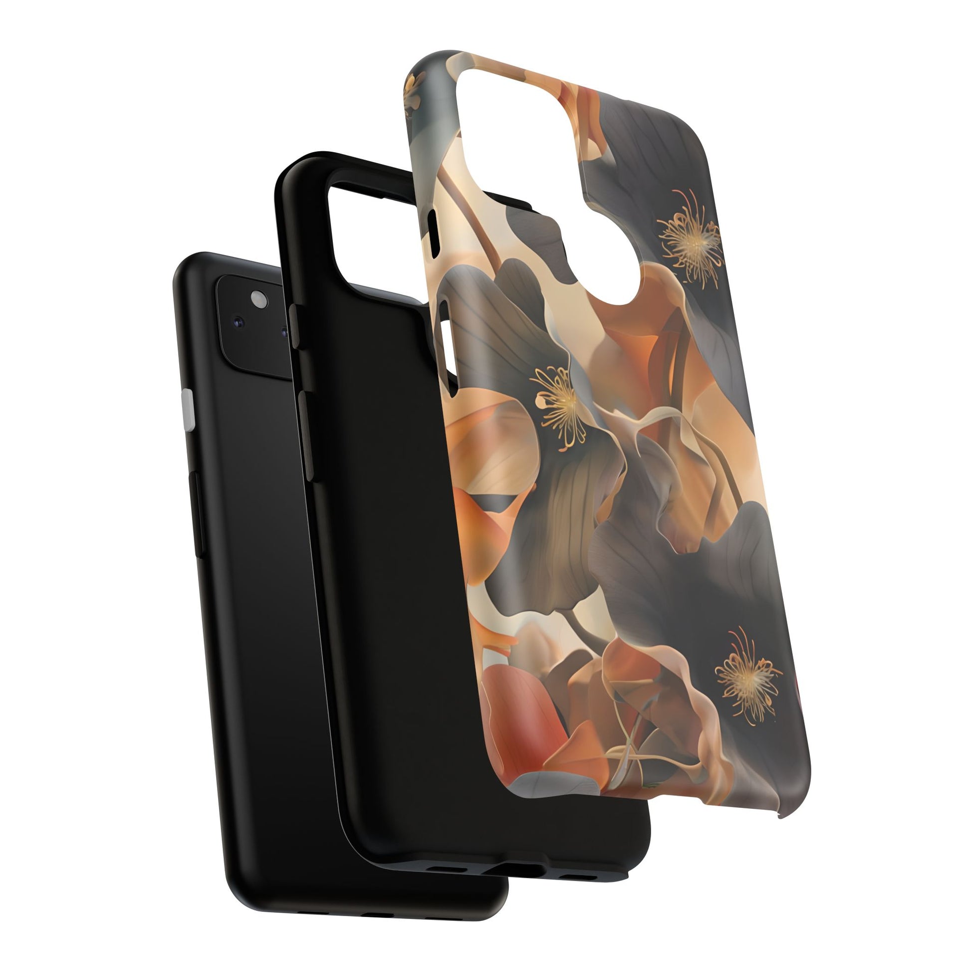 Autumn Ember - Moody Floral Art Google Pixel 4a 5G Tough Phone Case - Warm Earthy Botanical Design