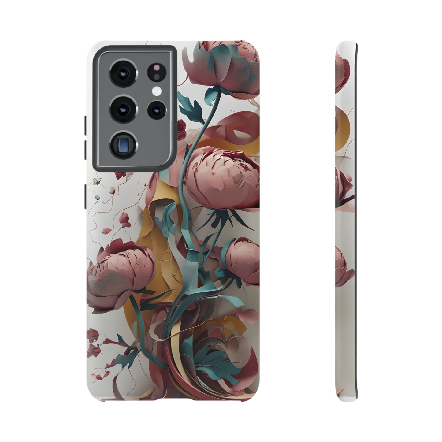 Blushing Peony Veil Samsung Galaxy Tough Case