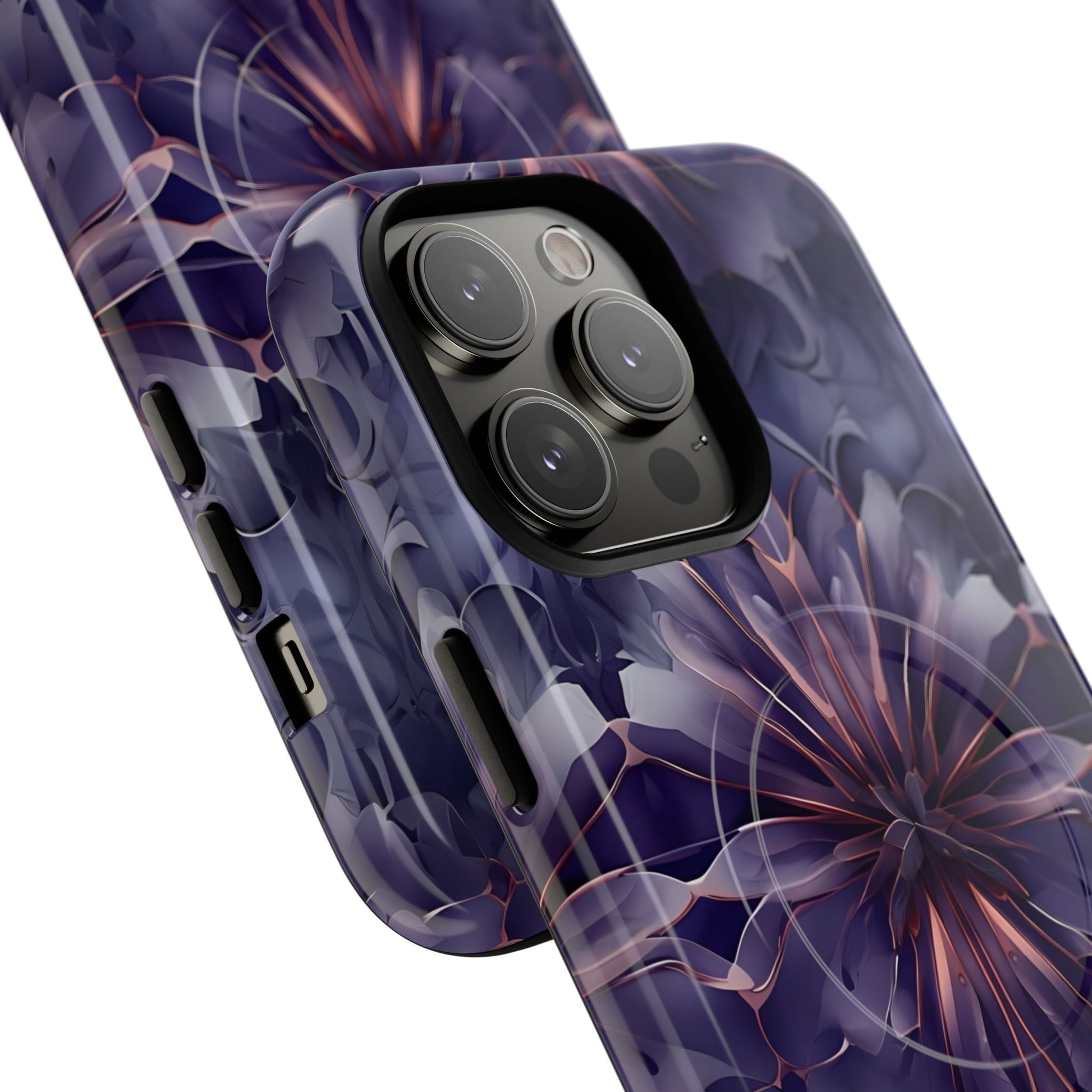 Twilight Tapestry - iPhone 14 Pro Max MagSafe Phone Case - Purple Kaleidoscope Design