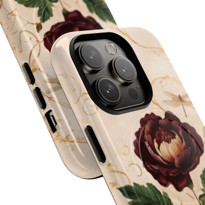 Vintage Burgundy Rose iPhone MagSafe Case