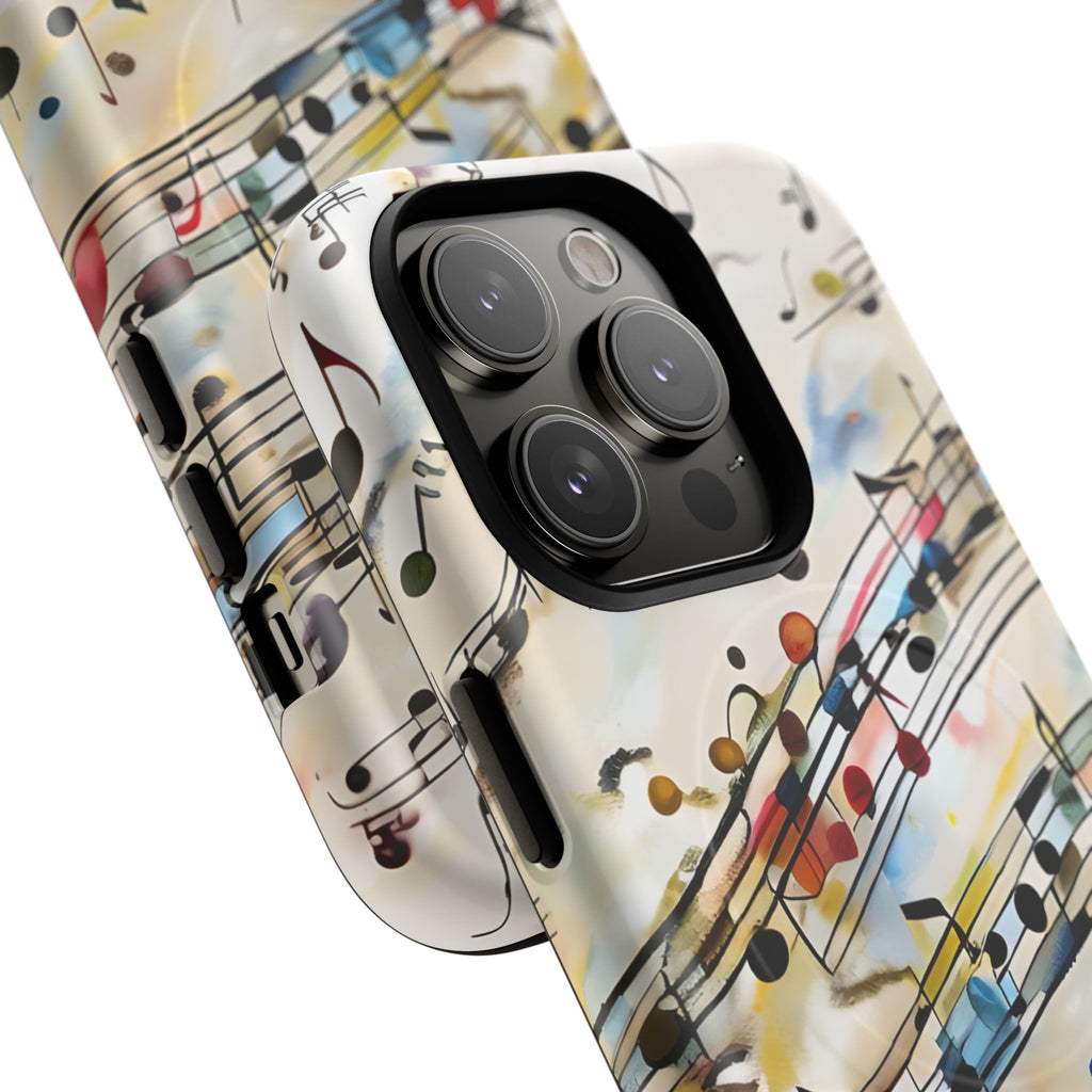 Melodic Flow Abstract Music Notes iPhone 14 Pro MagSafe Case