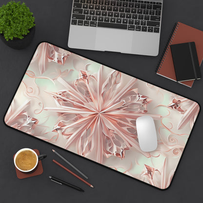 Blush Frost Designer Desk Mat - Premium Office Desk Pad, 3 Sizes Available, Artistic Workspace Protection