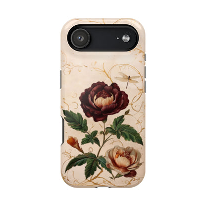 Vintage Burgundy Rose iPhone MagSafe Case
