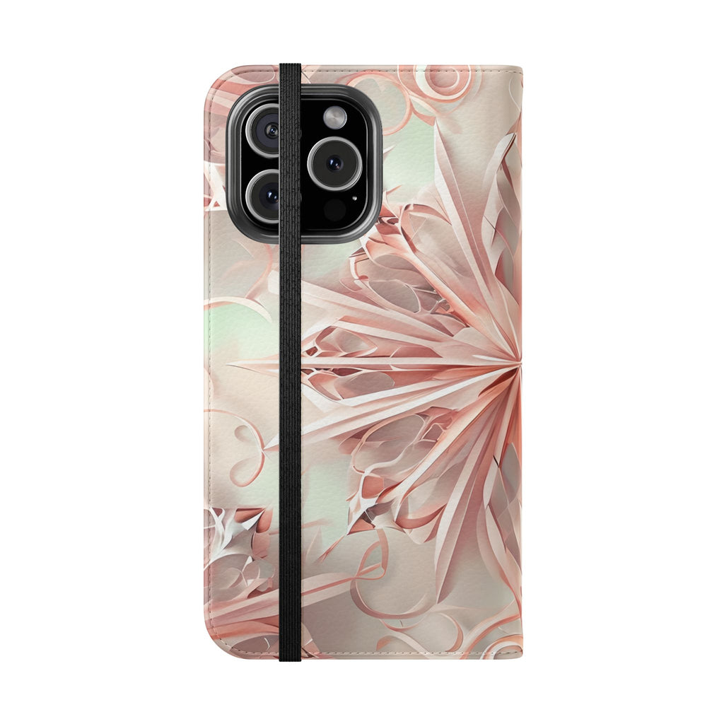 Blush Frost - Abstract Wallet Phone Case for iPhone 16 Pro Max