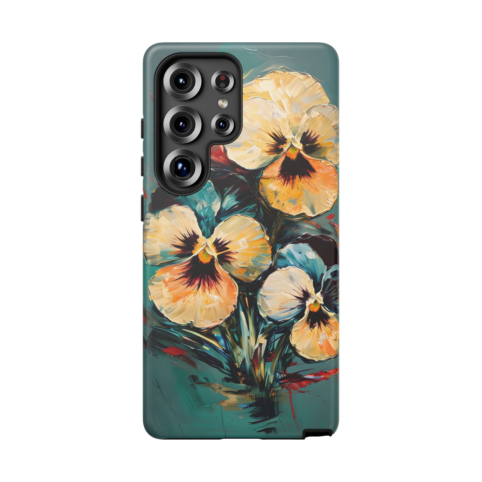 Golden Pansy Cascade Case for Samsung Galaxy S25 Ultra - Premium Shockproof Designer Phone Cover