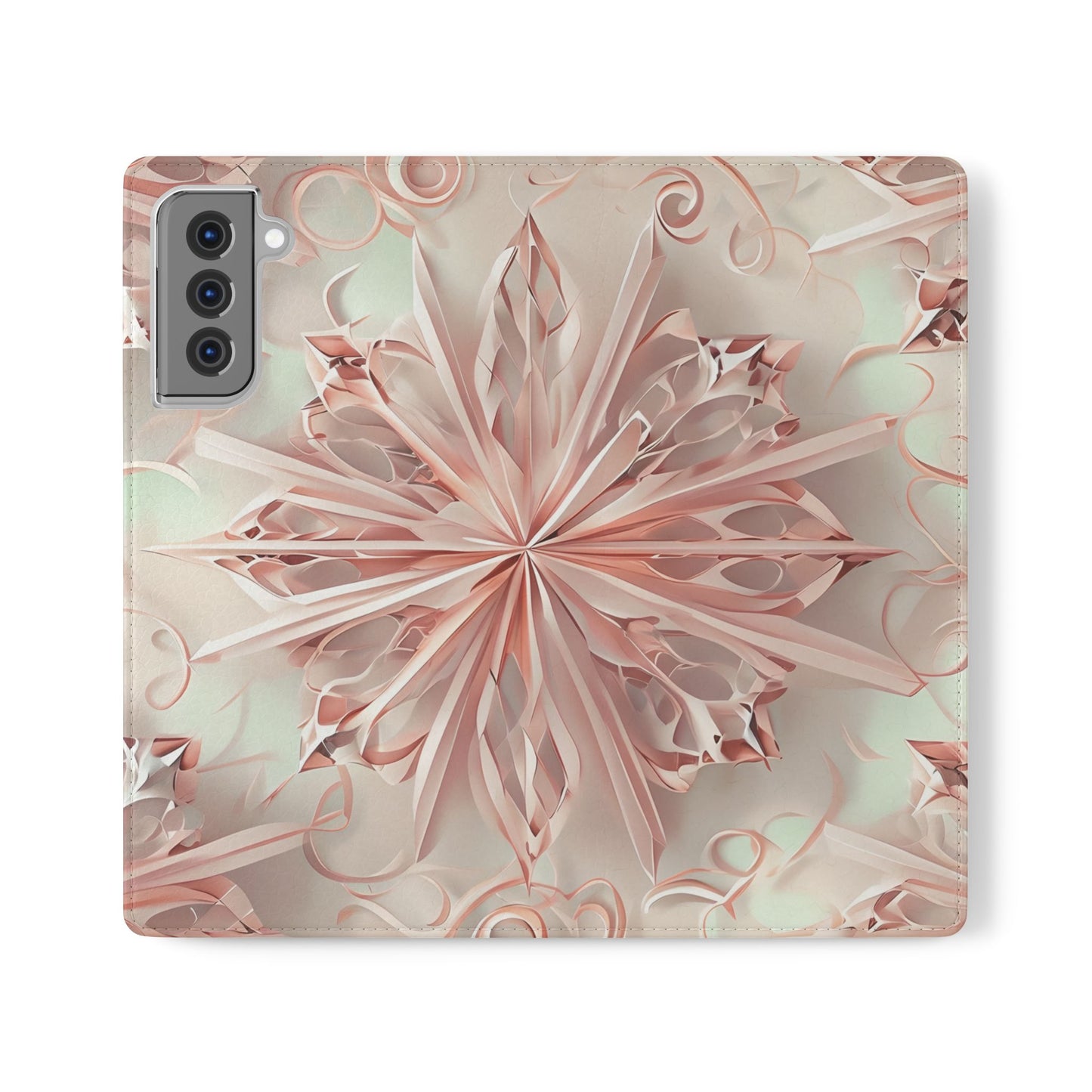 Blush Frost - Abstract Wallet Phone Case for Samsung Galaxy