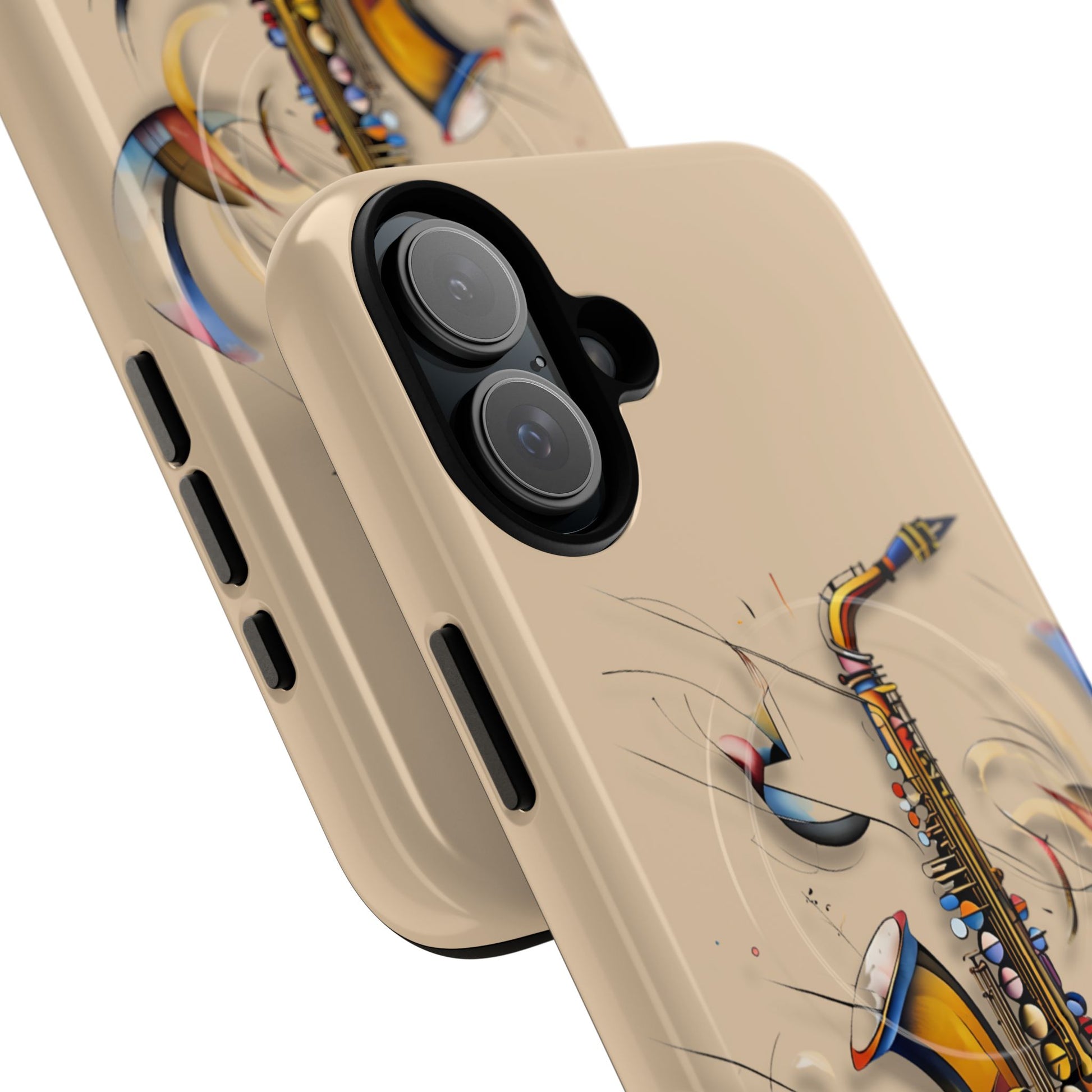 Brass Rhapsody Artistic Saxophone Music iPhone 16 Plus MagSafe Case