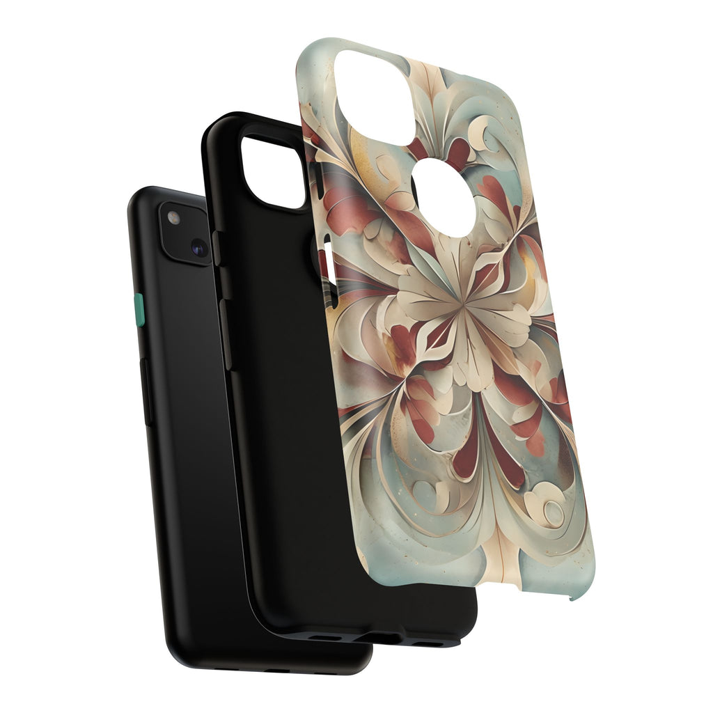 Vintage Baroque Blossom - Ornate Floral Art Google Pixel 4a Tough Phone Case - Elegant Baroque-Inspired Design