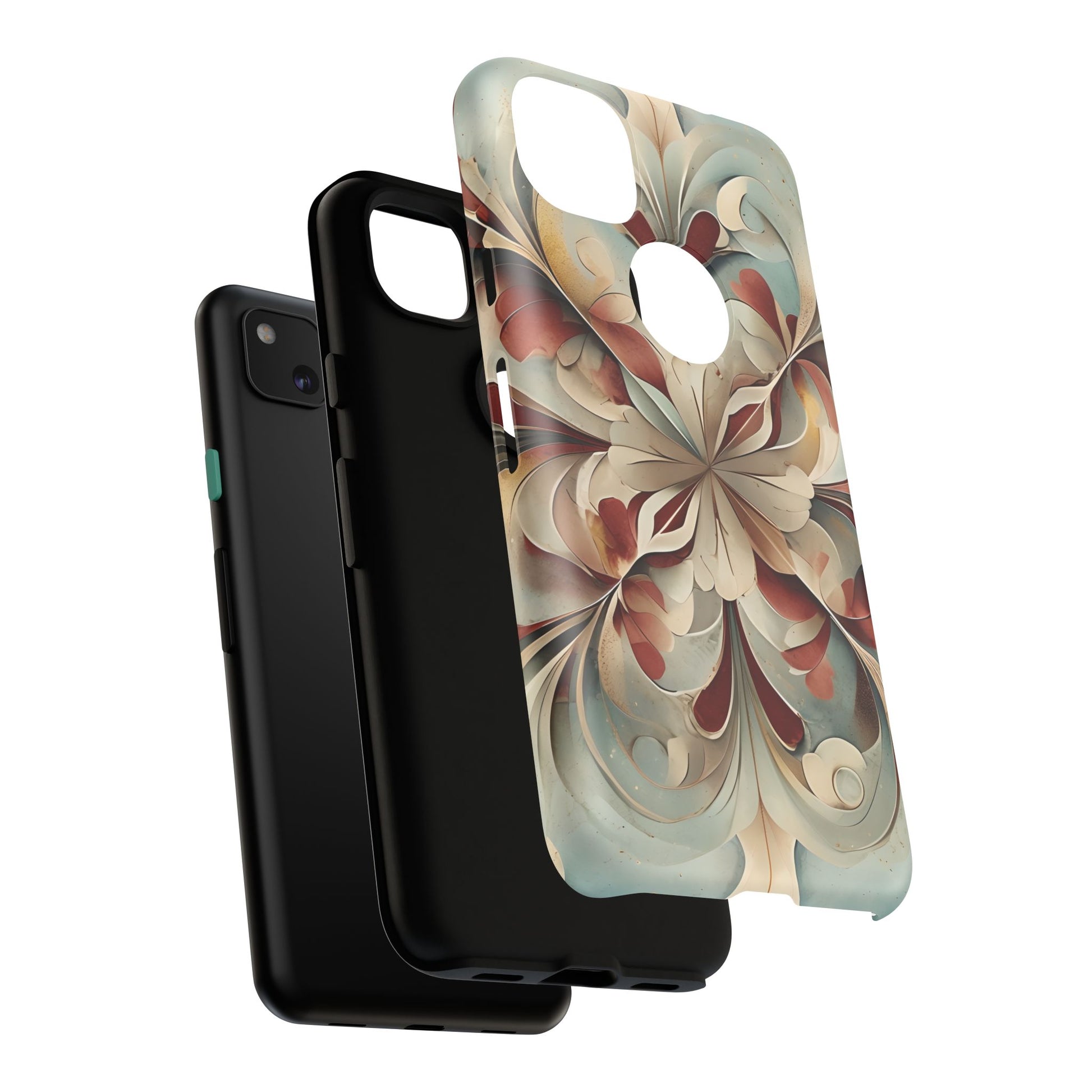 Vintage Baroque Blossom - Ornate Floral Art Google Pixel 4a Tough Phone Case - Elegant Baroque-Inspired Design