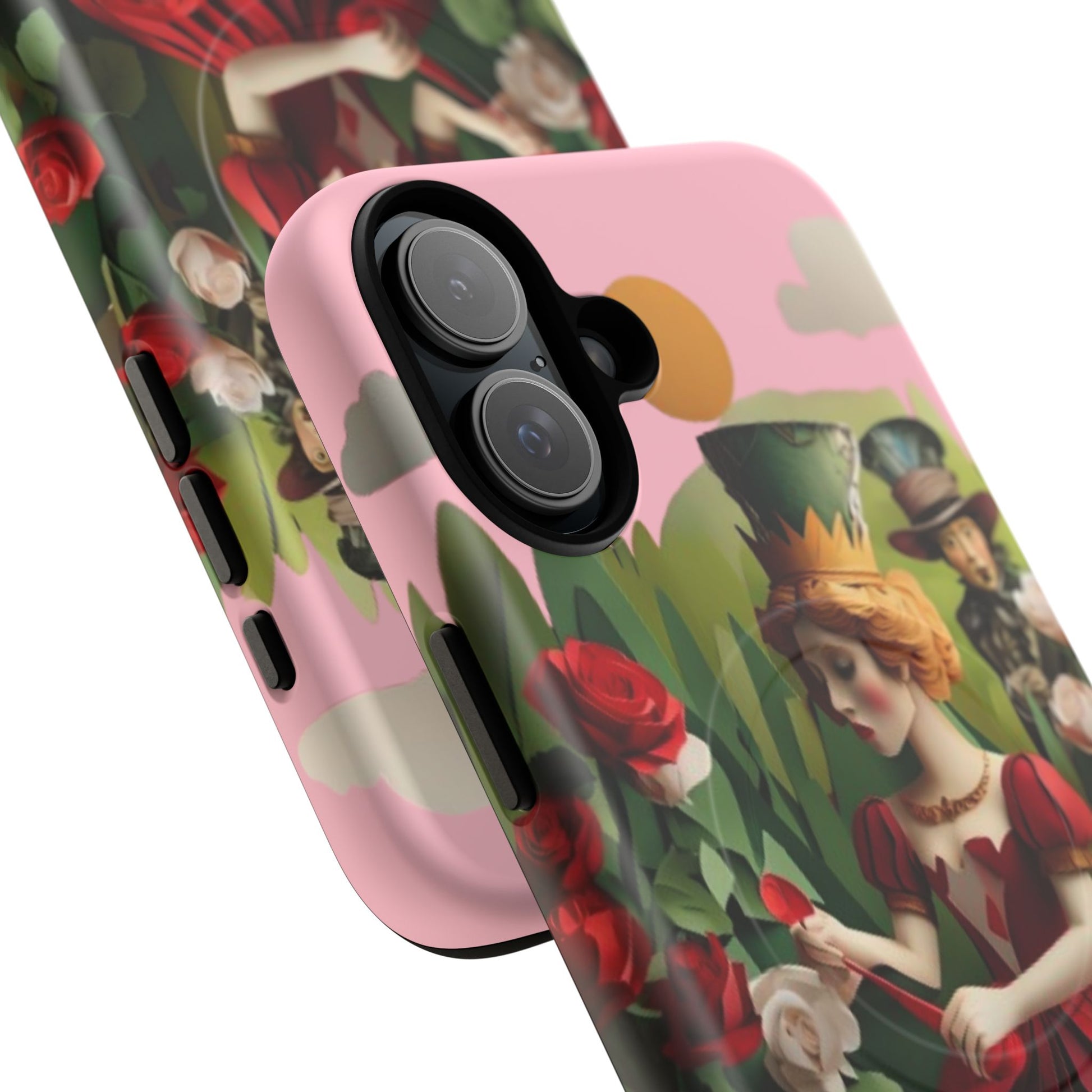 Regal Rose Court - iPhone 16 Plus MagSafe Phone Case - Whimsical Fantasy Floral Design
