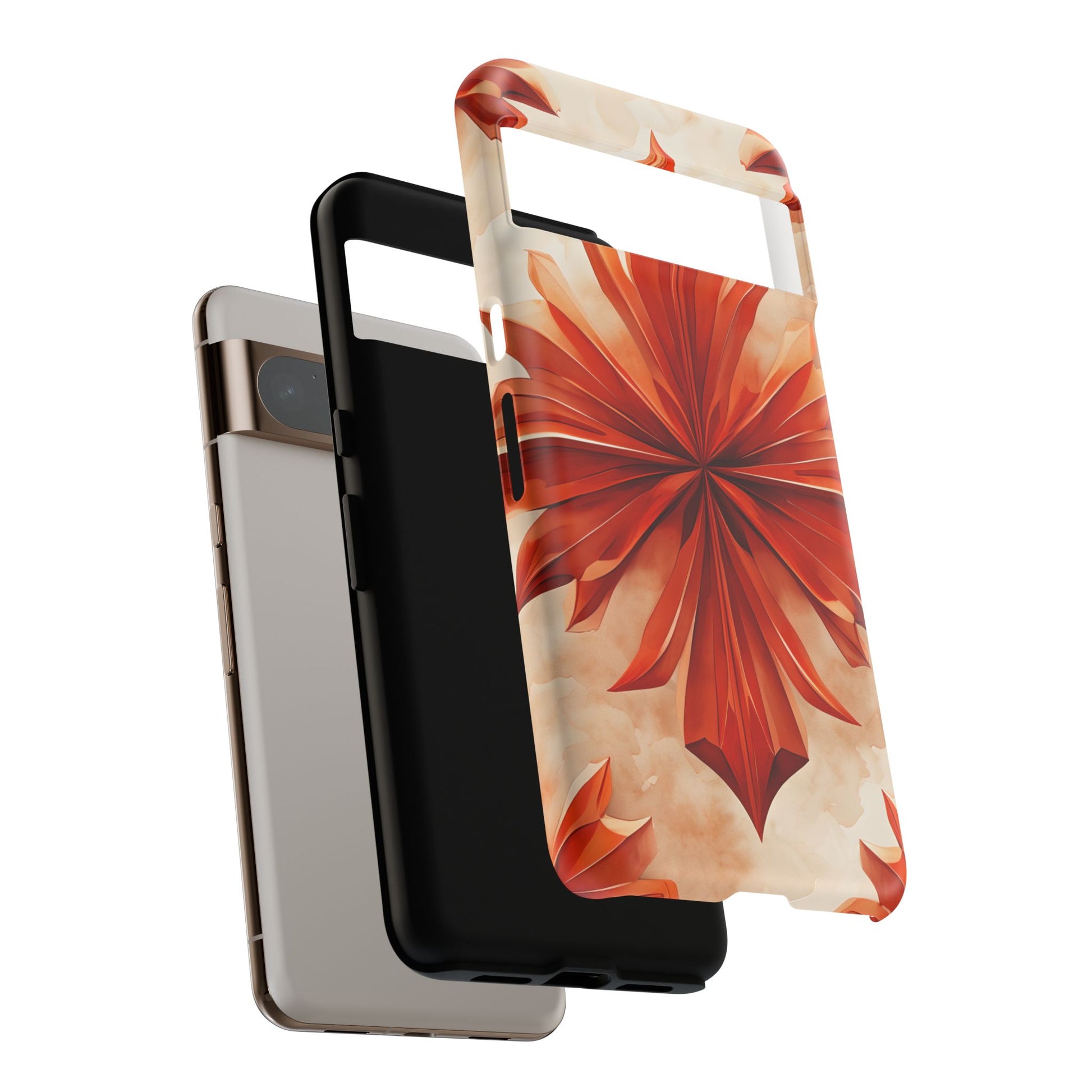Sunset Fleur Google Pixel 8 Pro - Kaleidoscope Collection of MagSafe Compatible - Vibrant Sunset Flower Design