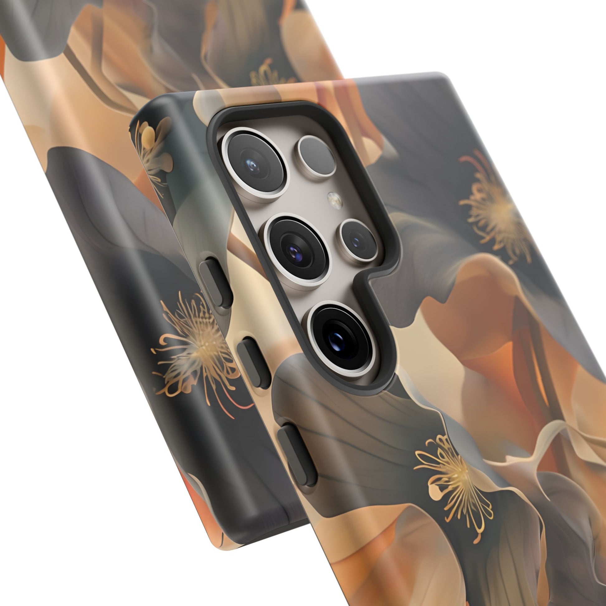 Autumn Ember - Moody Floral Art Samsung Galaxy S24 Ultra Tough Phone Case - Warm Earthy Botanical Design
