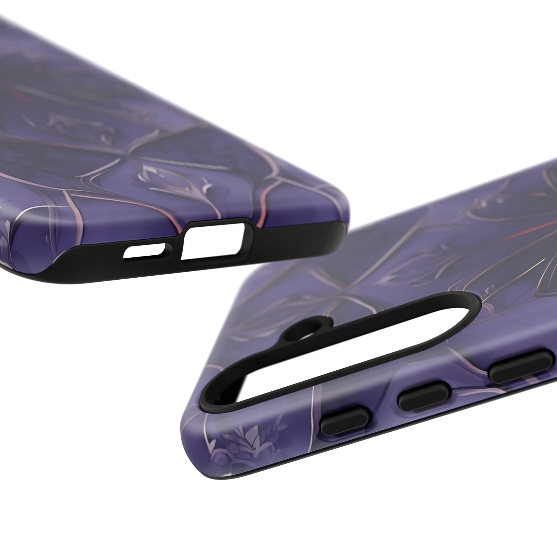 Violet Nebula - Kaleidoscope Collection Artistic Floral Burst - Samsung Galaxy S24 Plus Tough Phone Case - Bold Purple Symmetrical Design