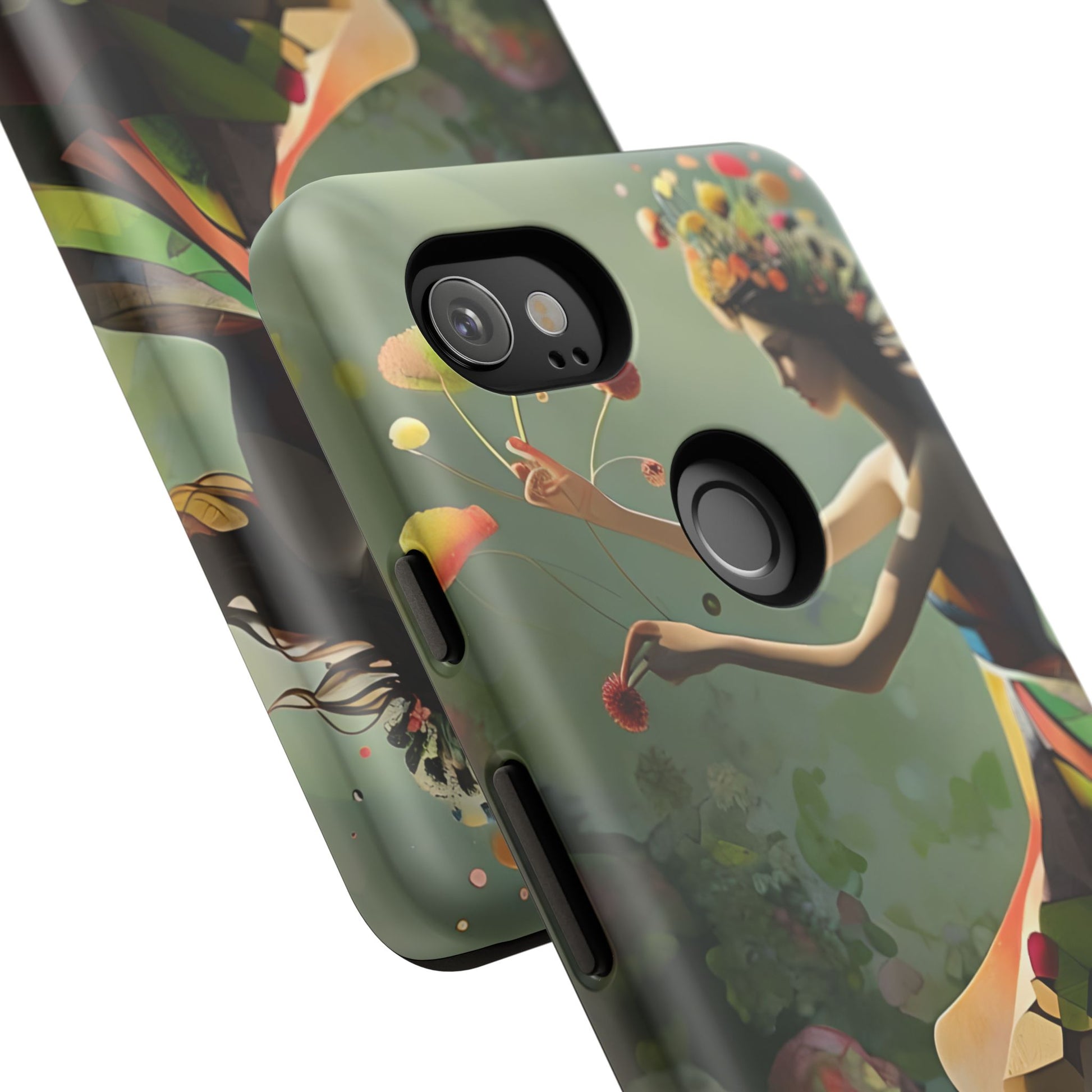 Dancing Wildflower Muse Google Pixel 2XL Tough Case - Artistic Floral Fantasy Cover - Whimsical Nature-Inspired Protective Accessory