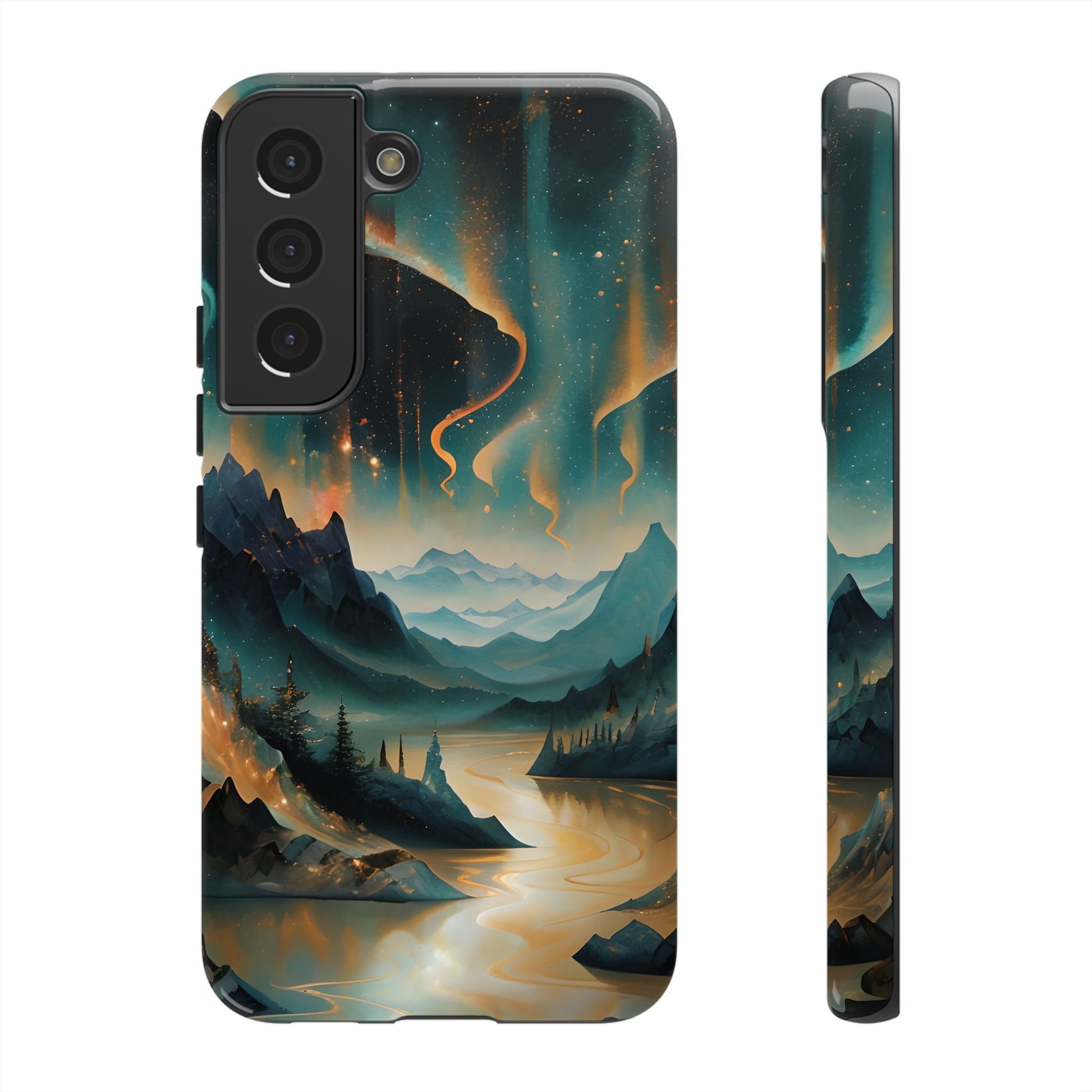 Aurora Dreamscape Samsung Galaxy S22 Tough Case - Artistic Northern Lights Cover - Premium Abstract Design