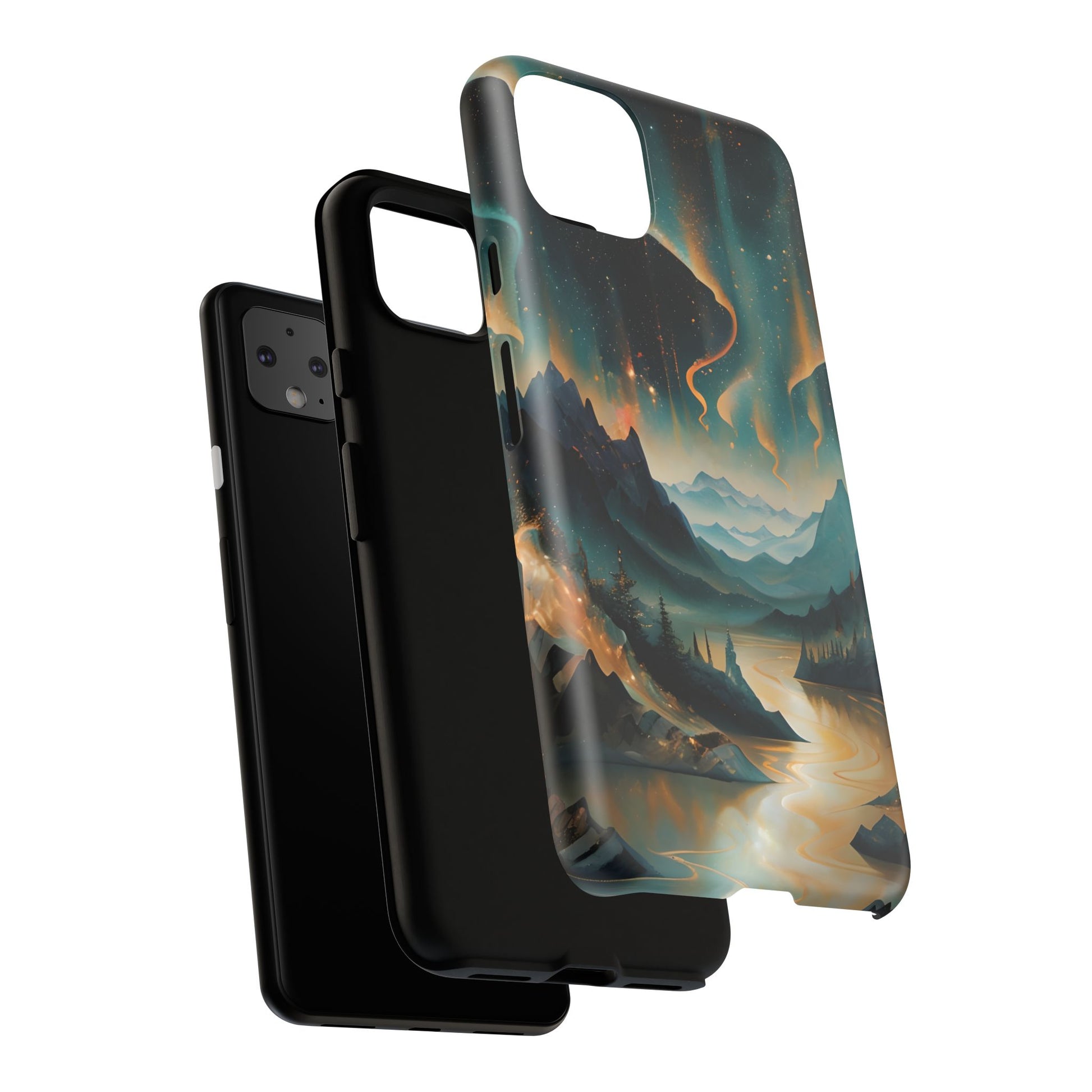 Aurora Dreamscape Tough Case for Google Pixel 4 XL - Northern Lights Artistic Shockproof Cover, Elegant Protective Phone Case
